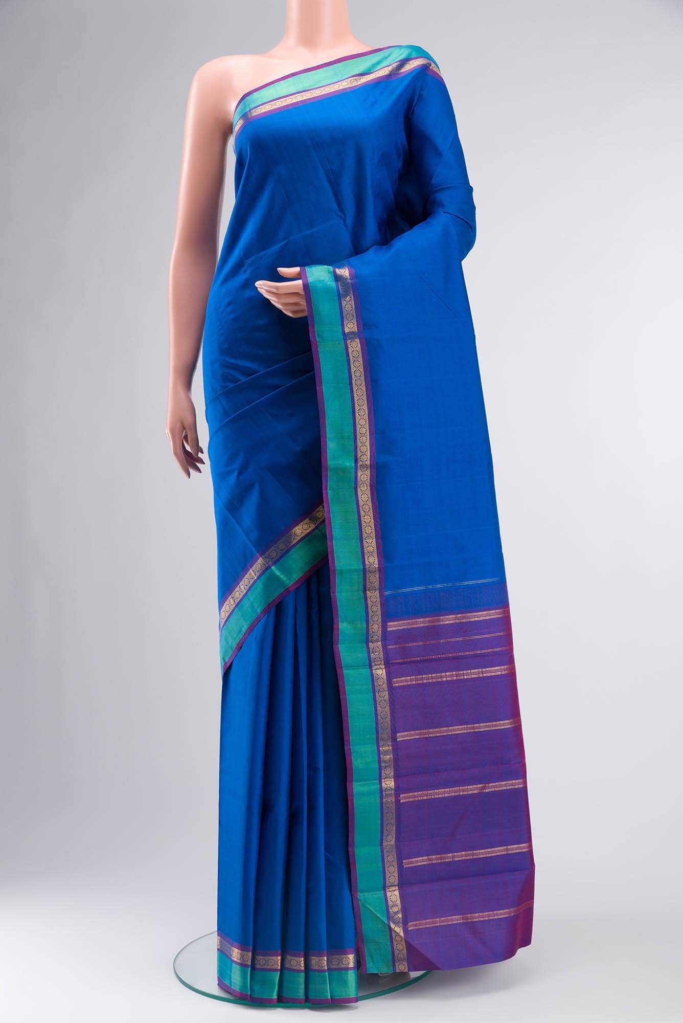 Blue Kanchipuram Silk Saree