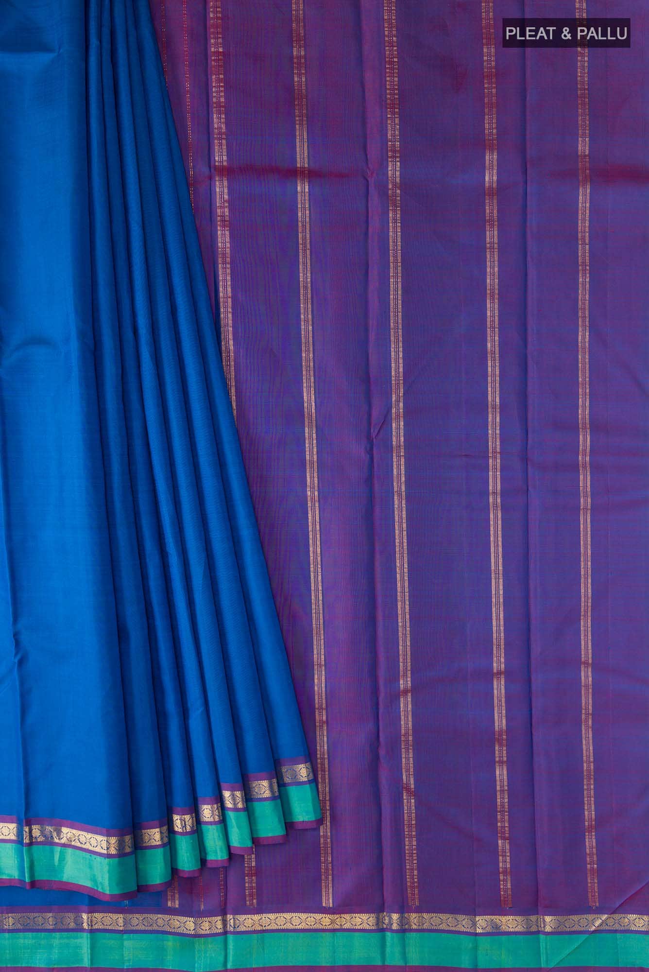 Blue Kanchipuram Silk Saree