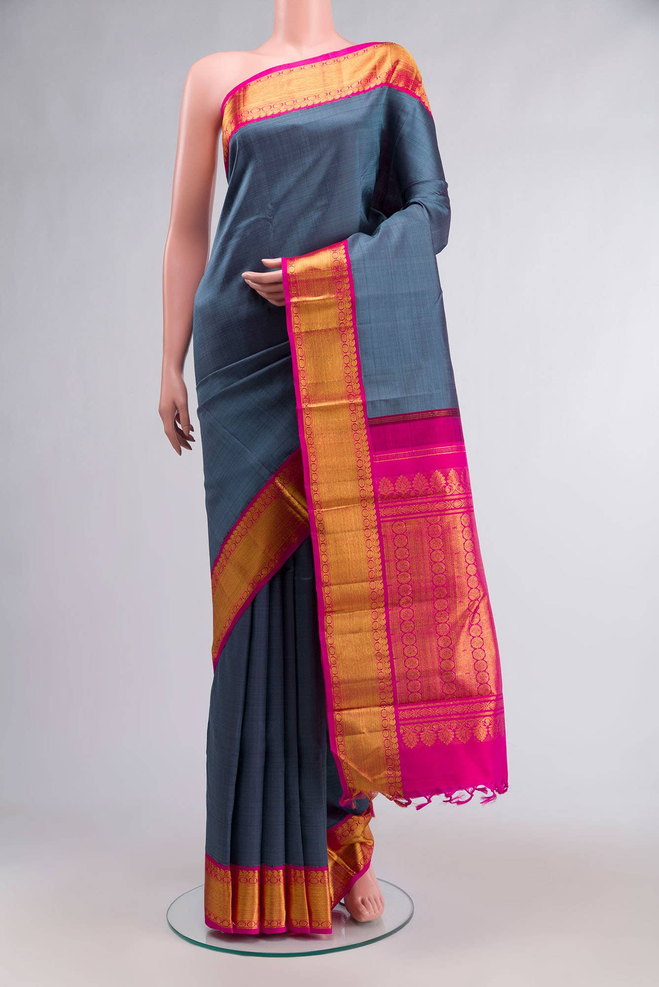 Blue Kanchipuram Silk Saree