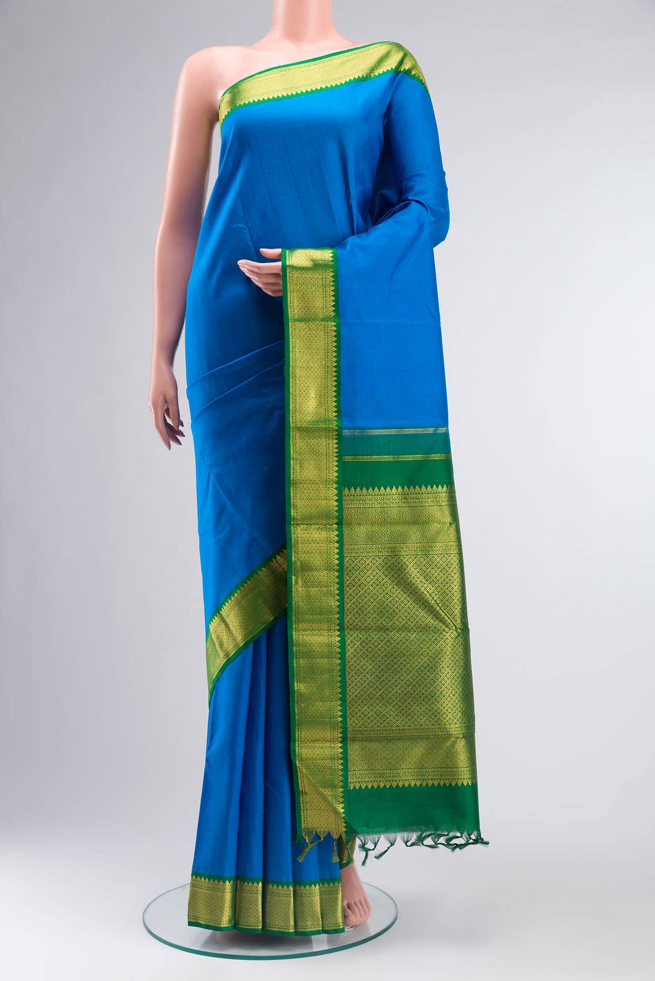 Blue Kanchipuram Silk Saree