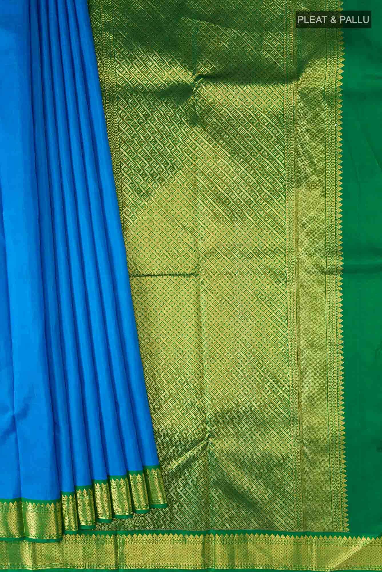 Blue Kanchipuram Silk Saree