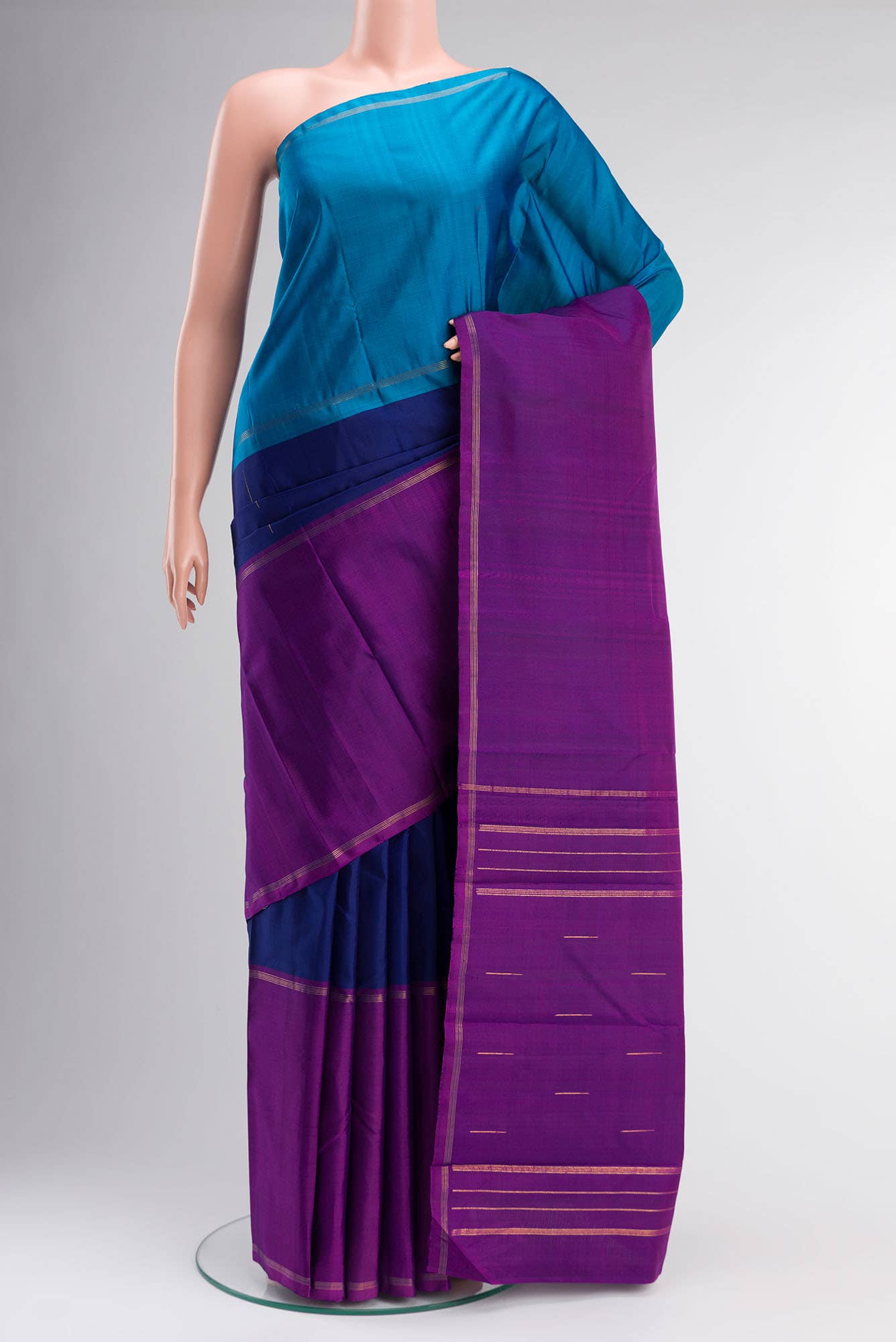 Blue Kanchipuram Silk Saree