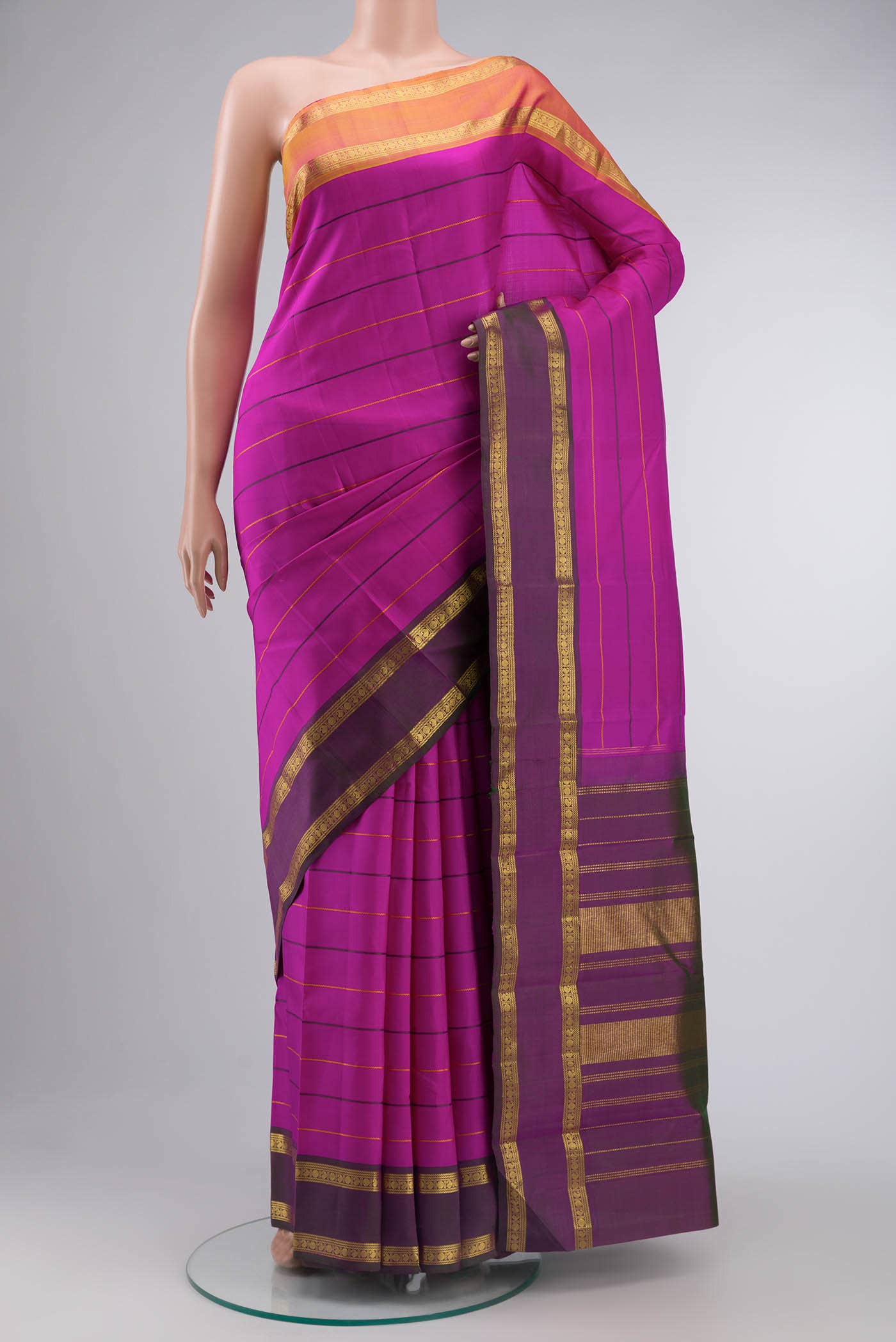 Pink Kanchipuram Silk Saree