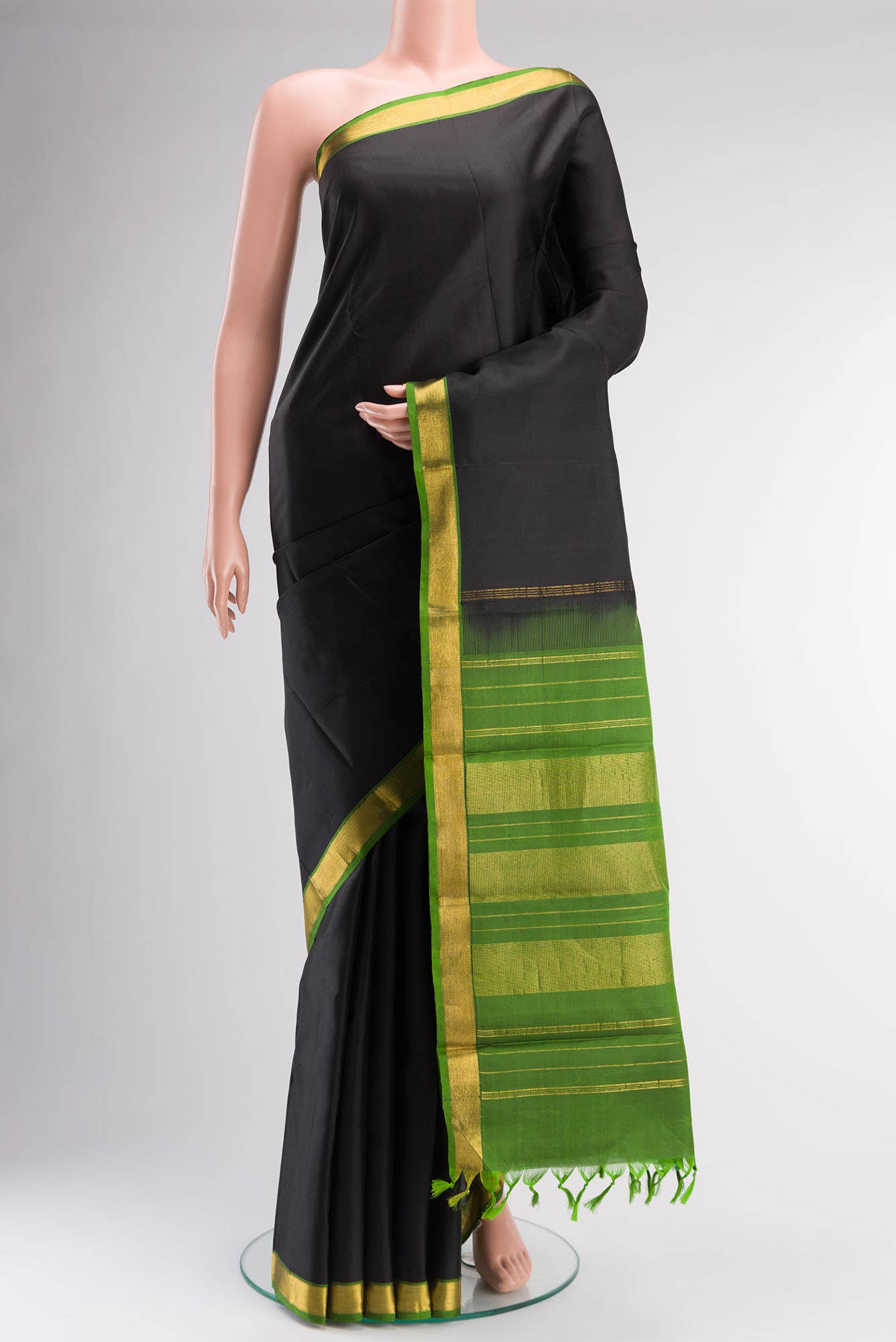 Black Kanchipuram Silk Saree