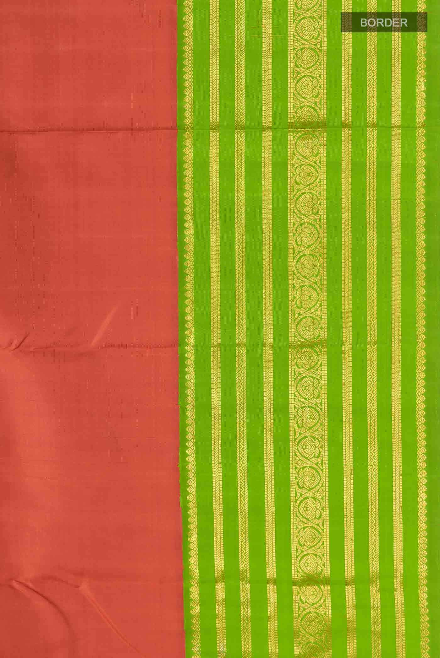 Rust Kanchipuram Silk Saree