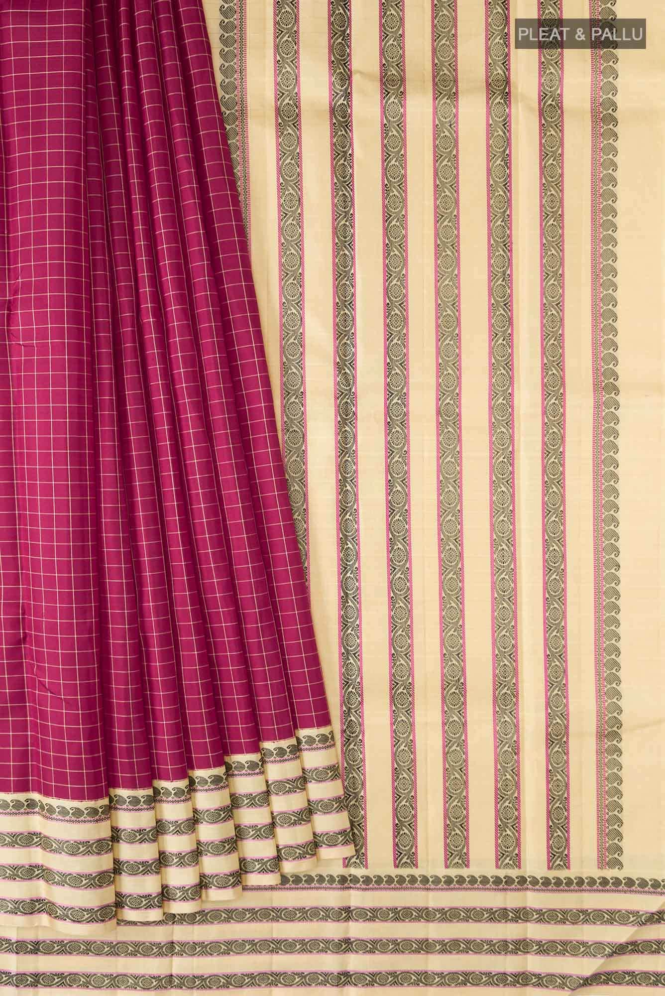 Maroon Kanchipuram Silk Saree