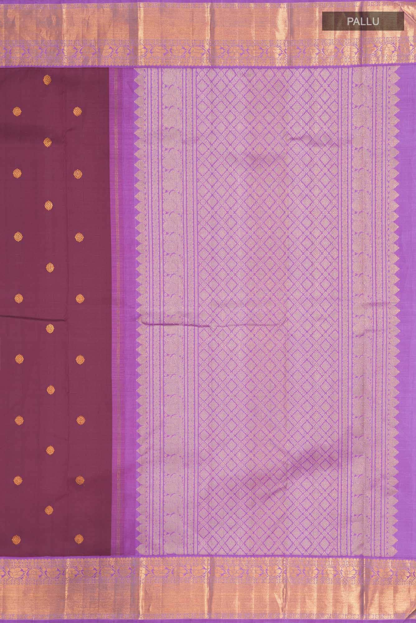 Maroon Kanchipuram Silk Saree