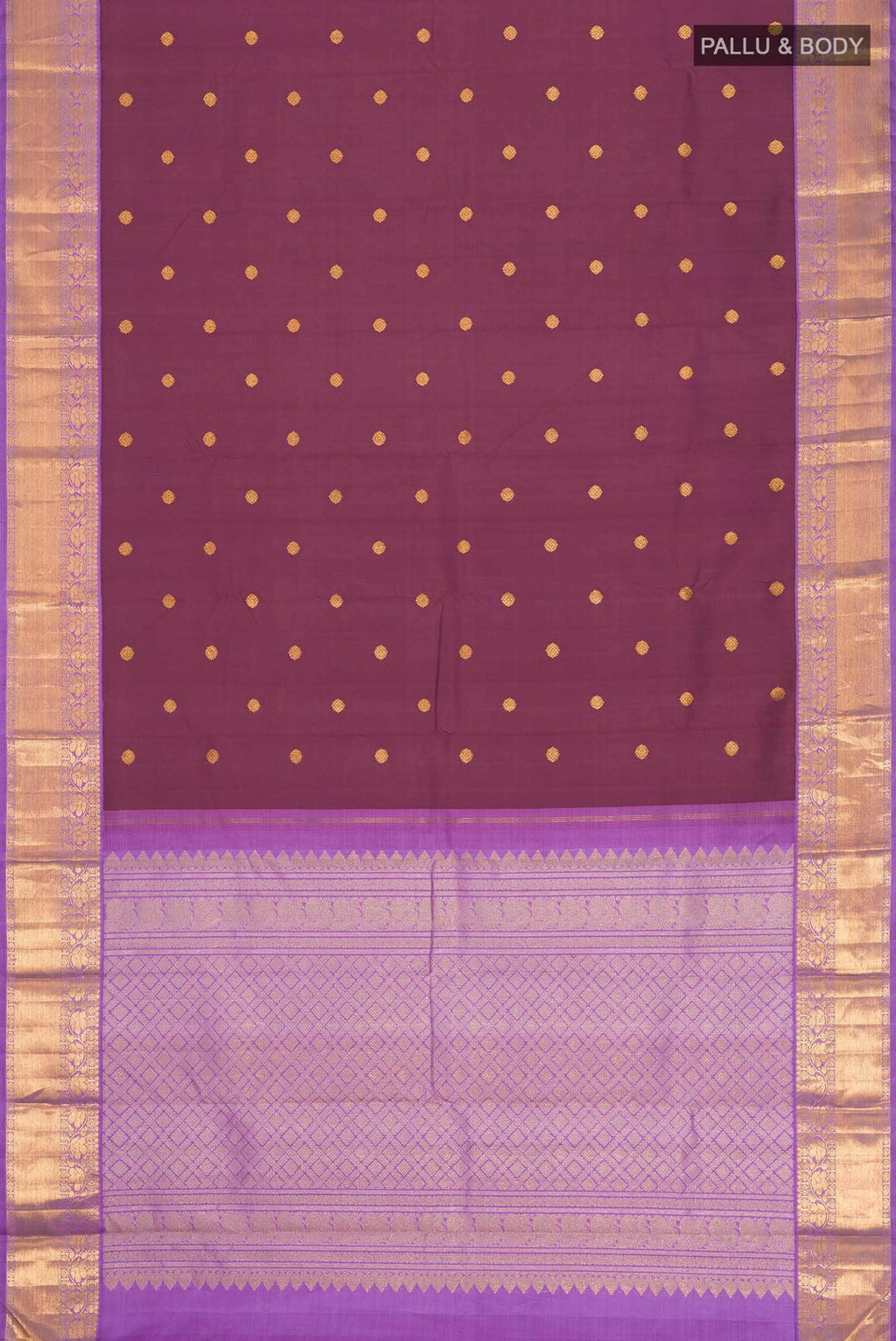 Maroon Kanchipuram Silk Saree