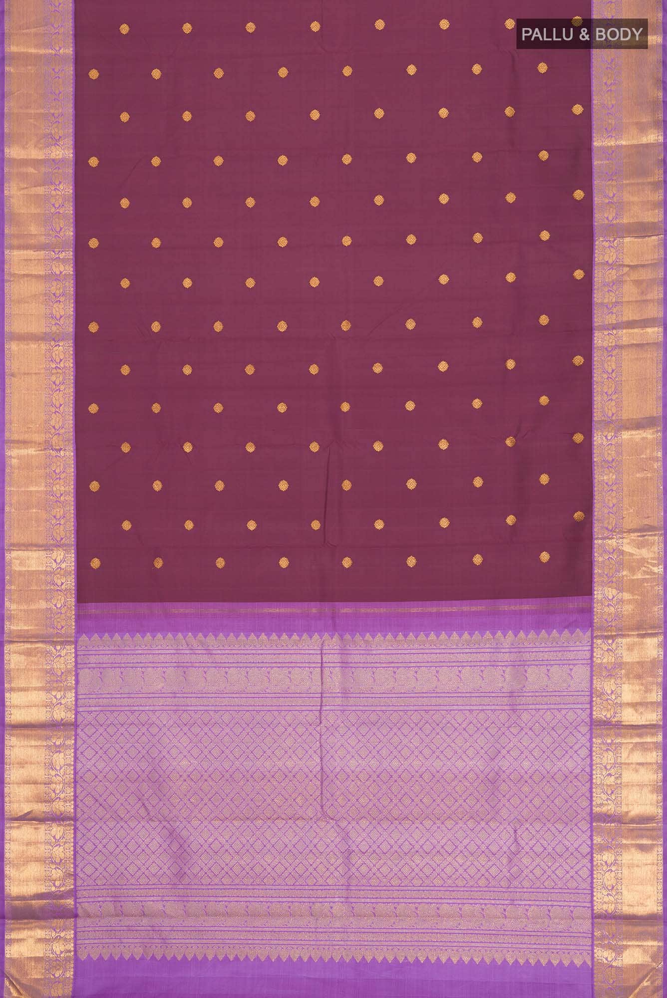 Maroon Kanchipuram Silk Saree