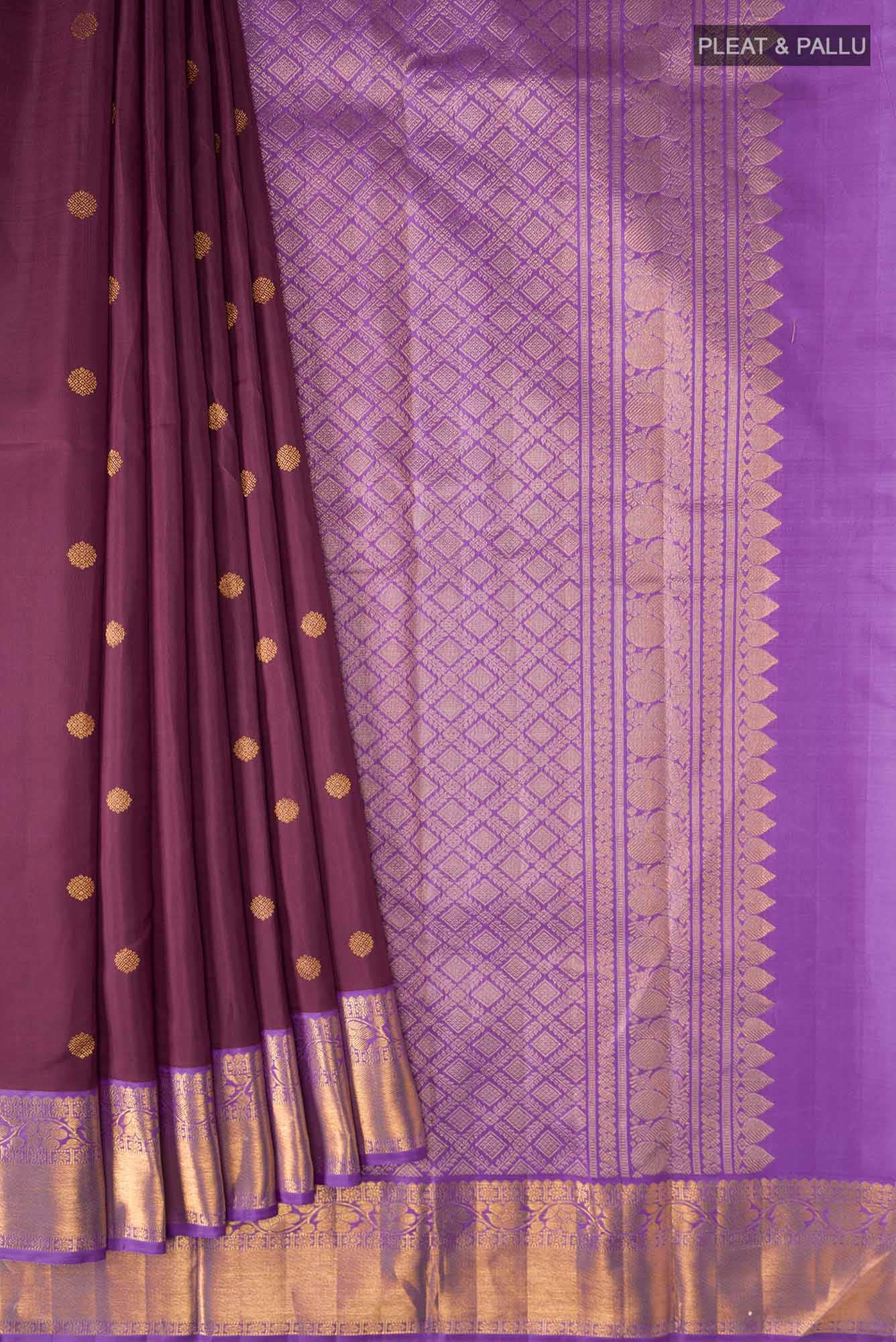 Maroon Kanchipuram Silk Saree
