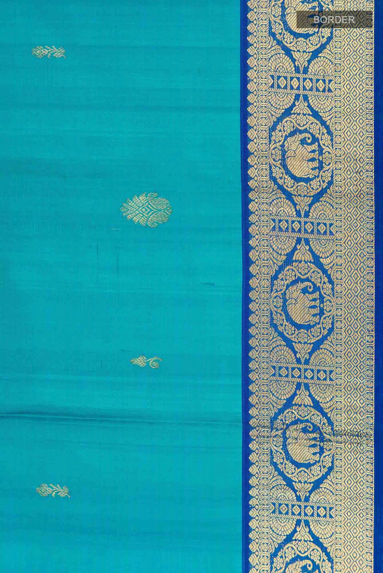 Blue Kanchipuram Silk Saree