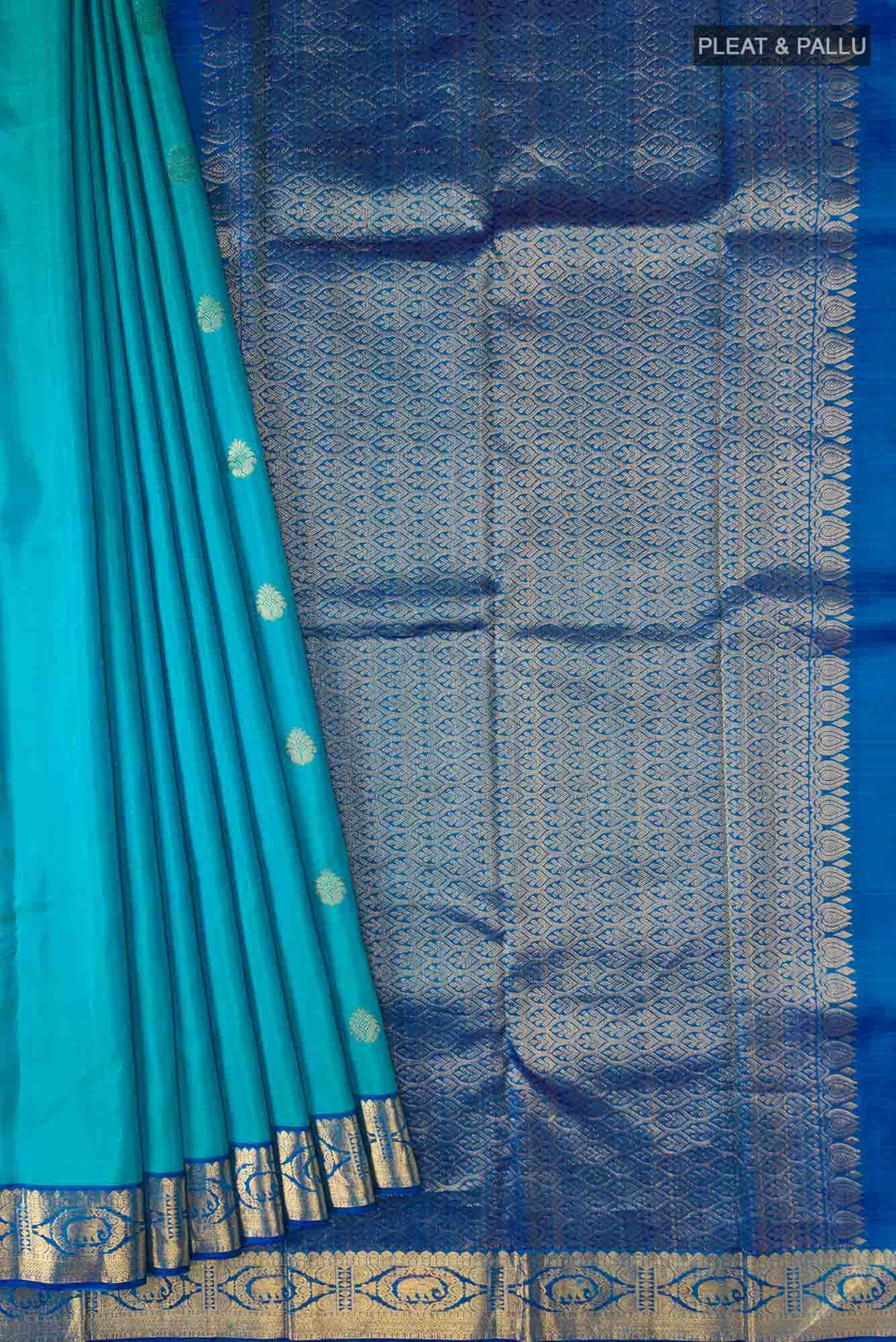 Blue Kanchipuram Silk Saree
