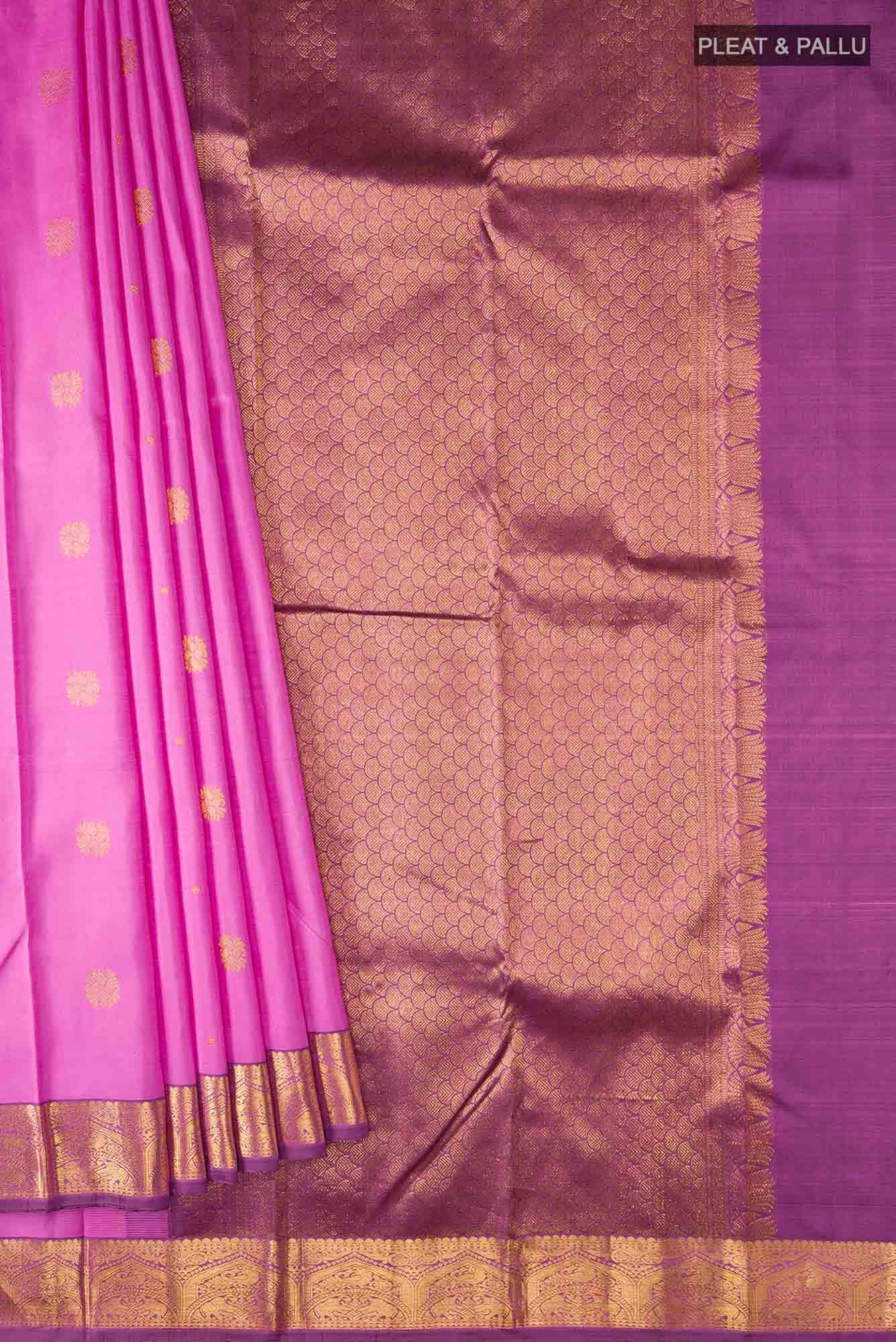 Pink Kanchipuram Silk Saree