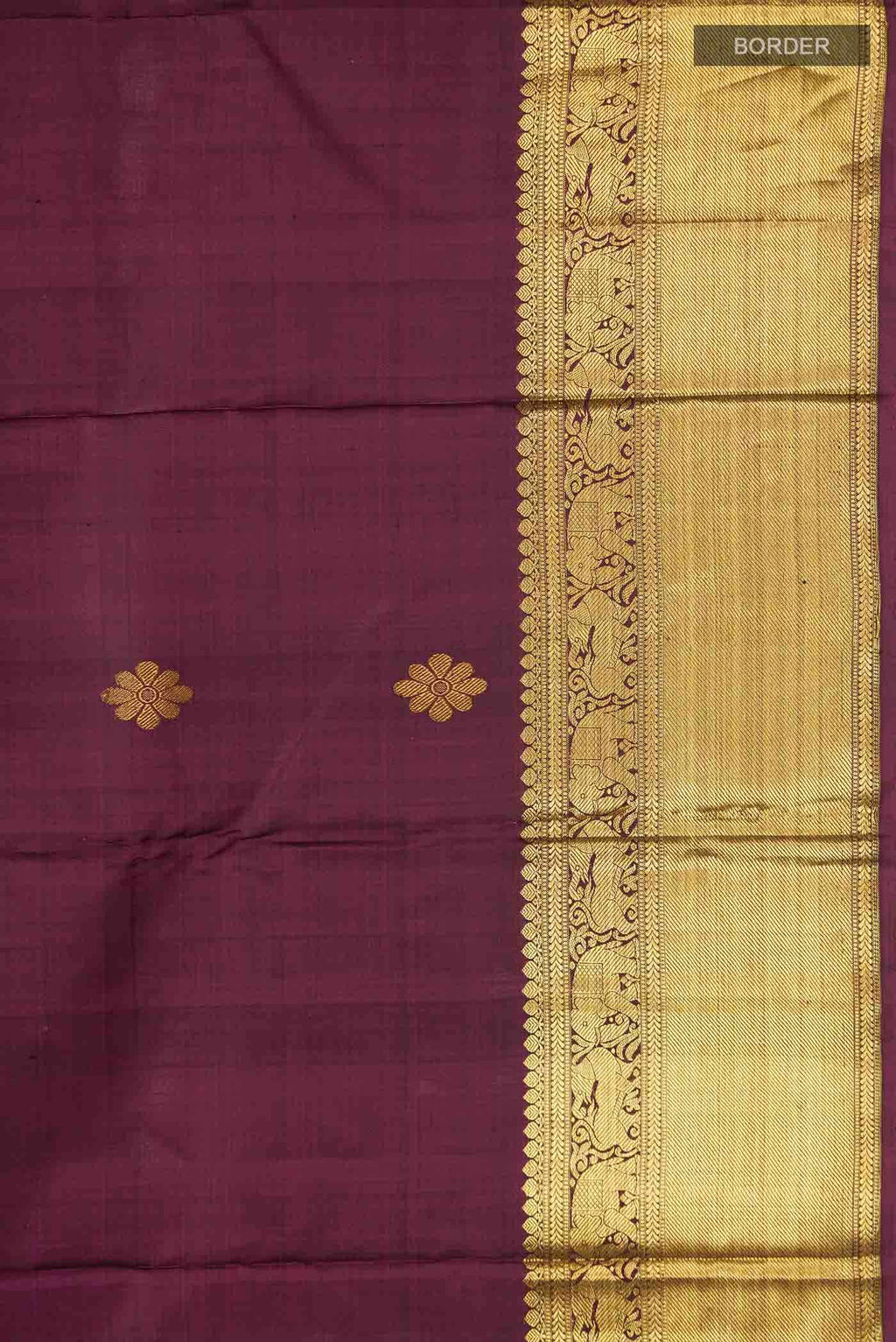 Maroon Kanchipuram Silk Saree