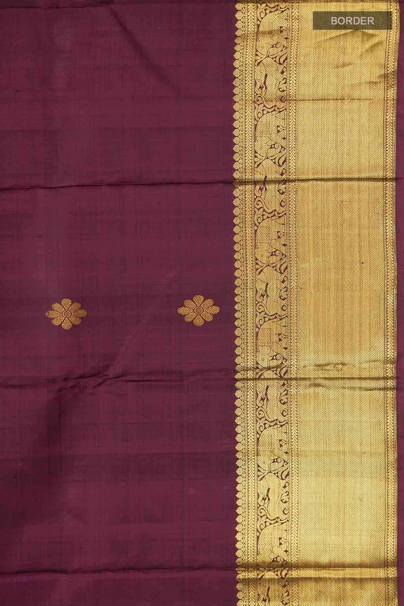 Maroon Kanchipuram Silk Saree