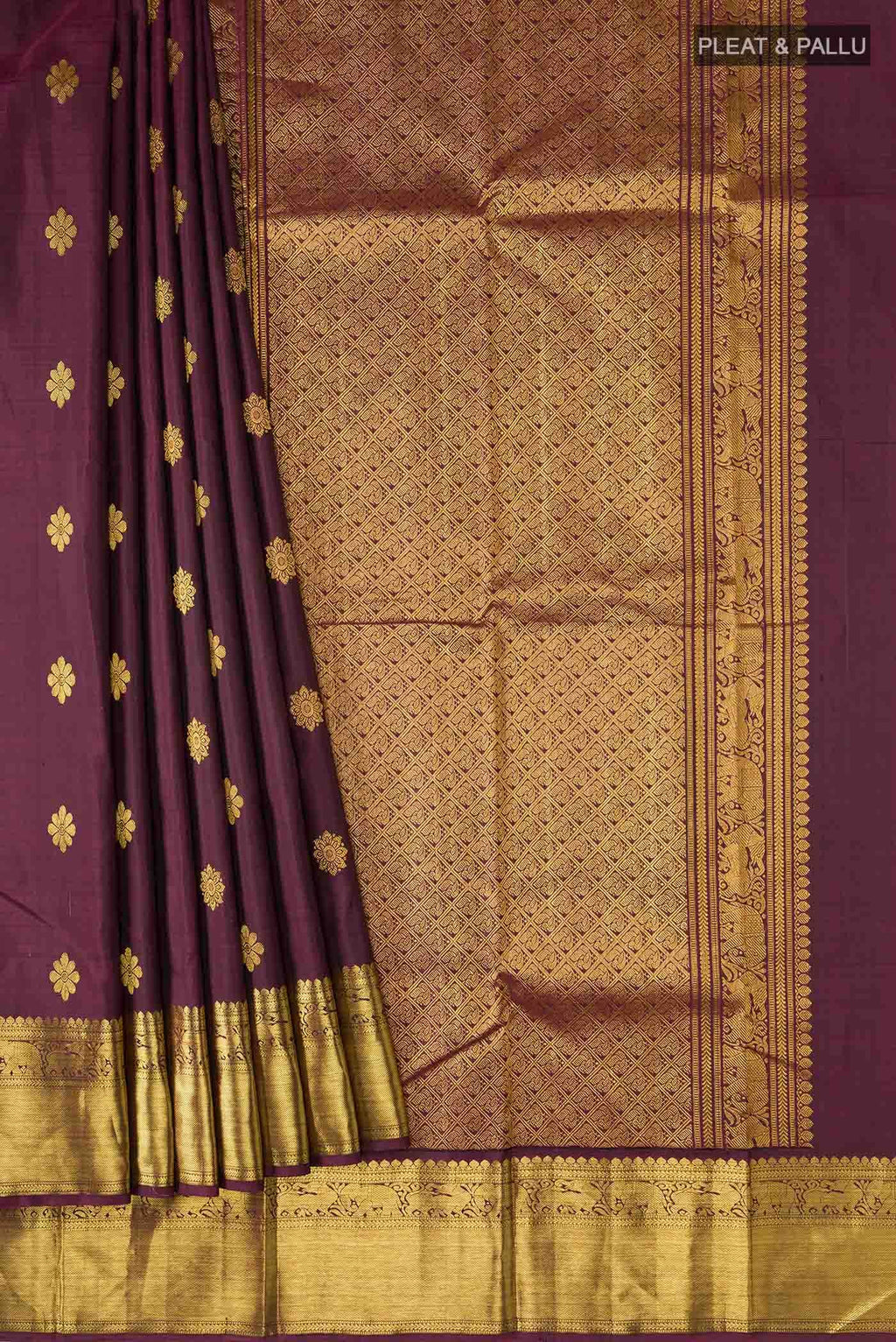 Maroon Kanchipuram Silk Saree