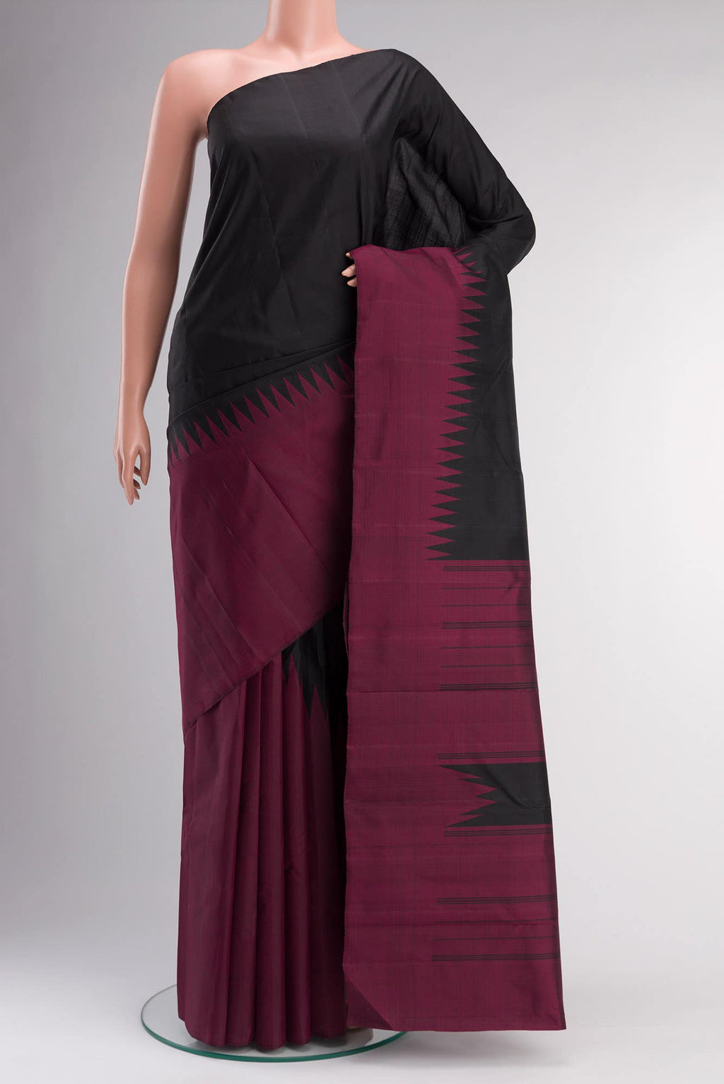 Black Kanchipuram Silk Saree