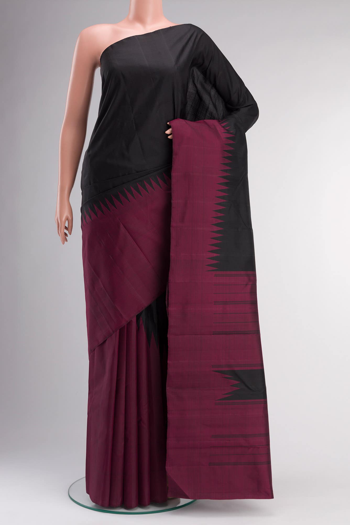 Black Kanchipuram Silk Saree