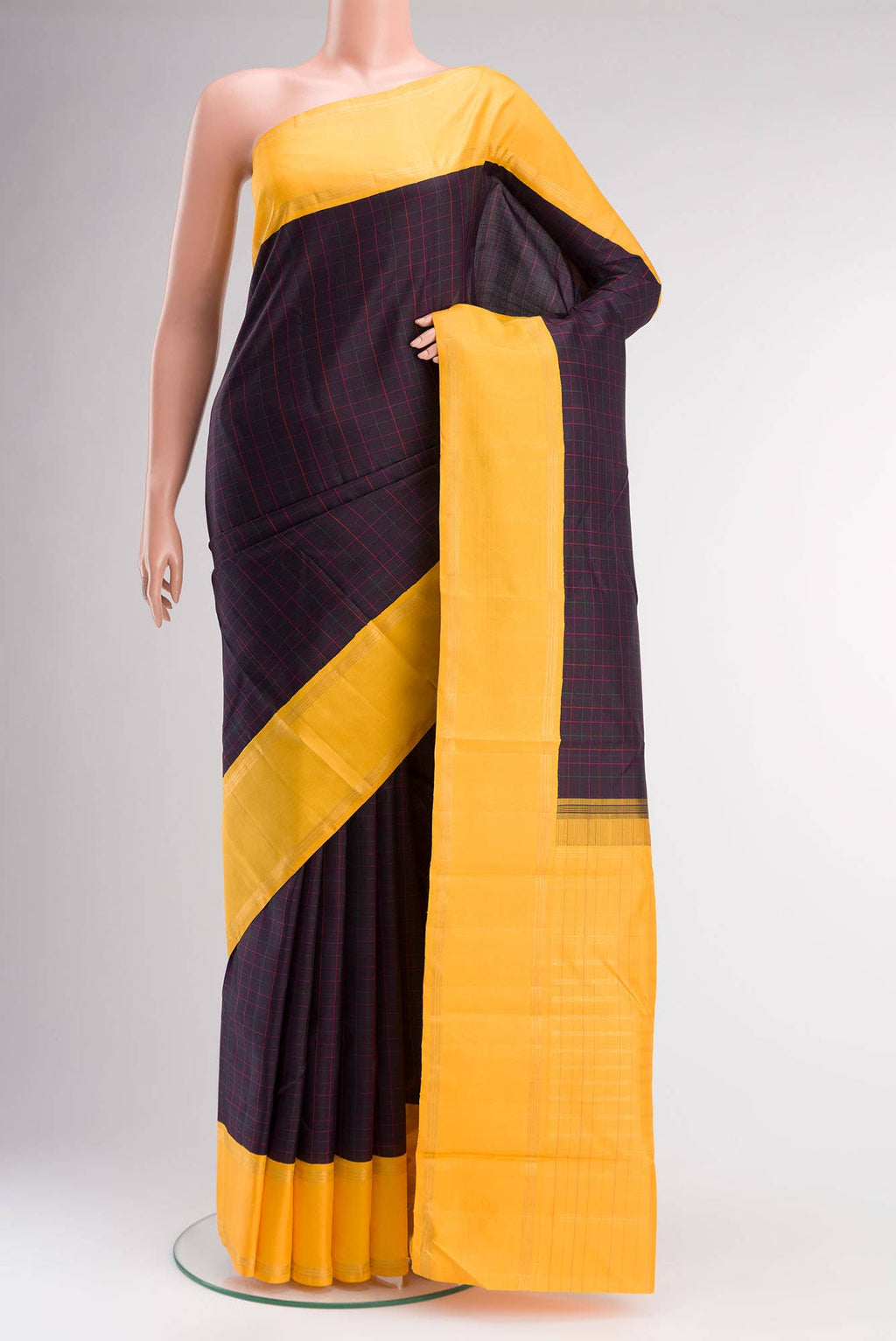 Navy Blue Kanchipuram Silk Saree
