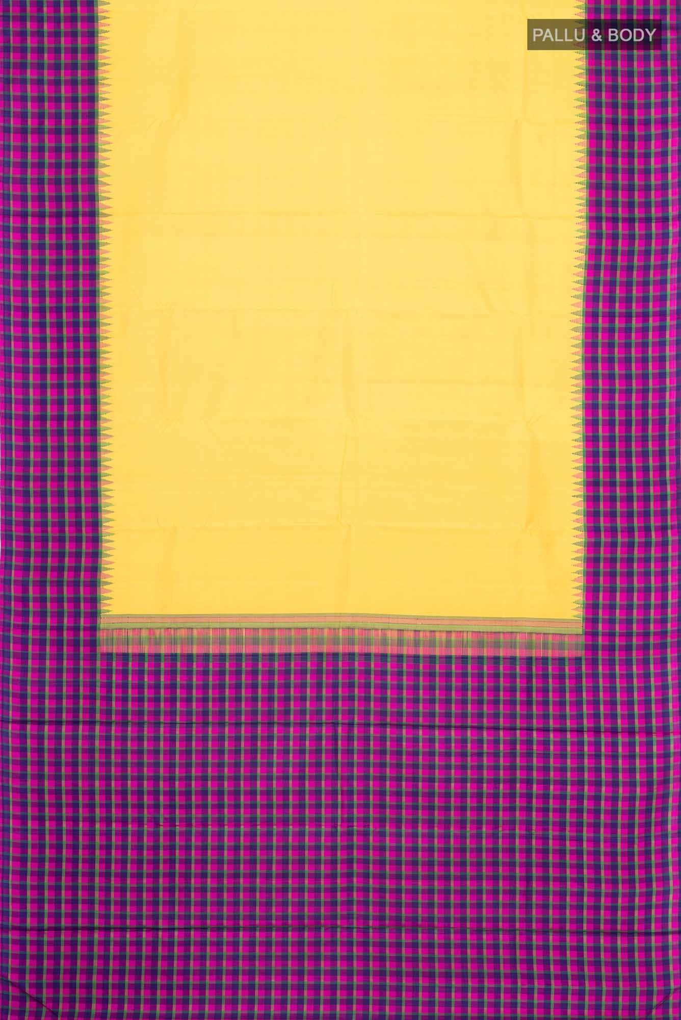 Yellow Kanchipuram Silk Saree