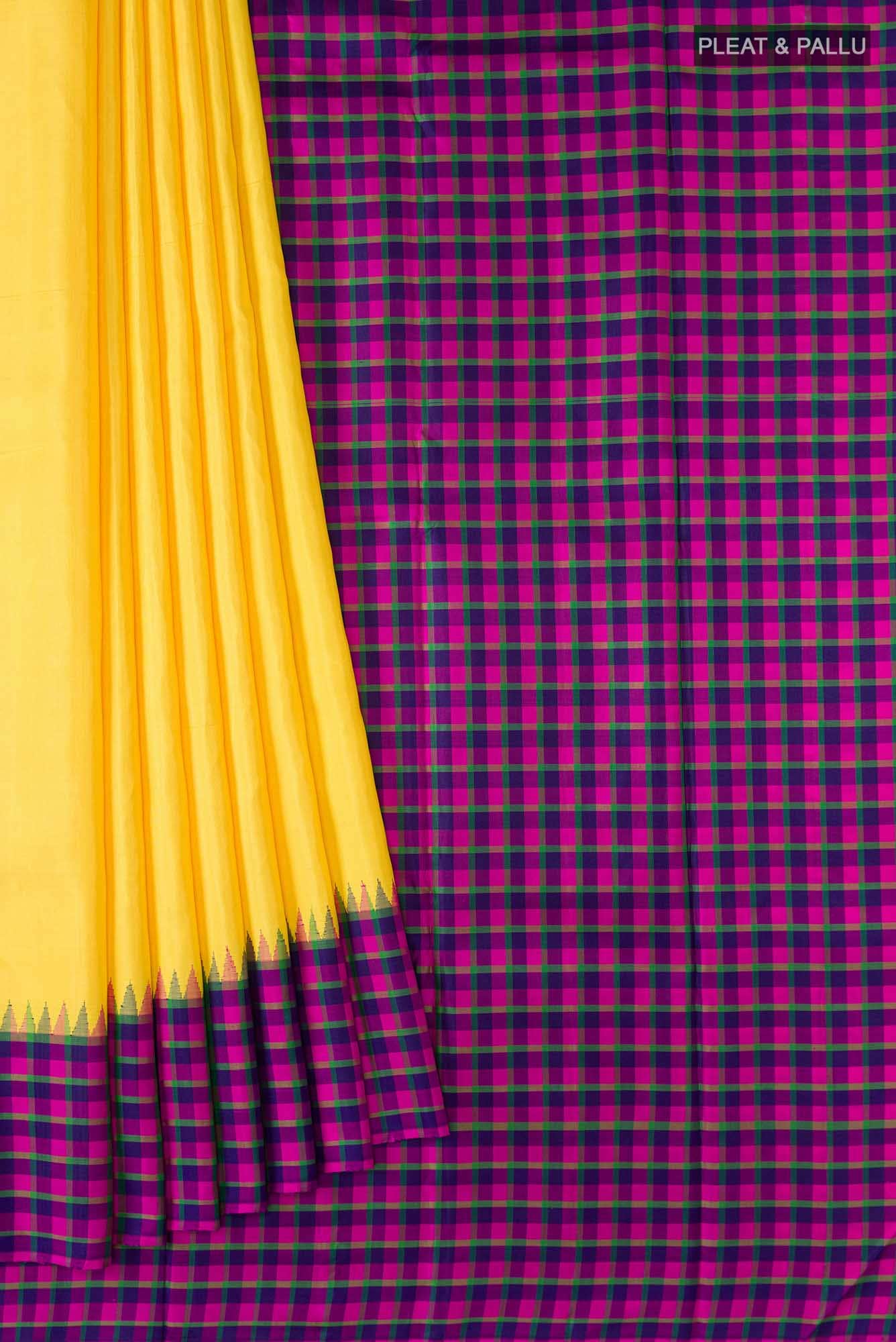 Yellow Kanchipuram Silk Saree