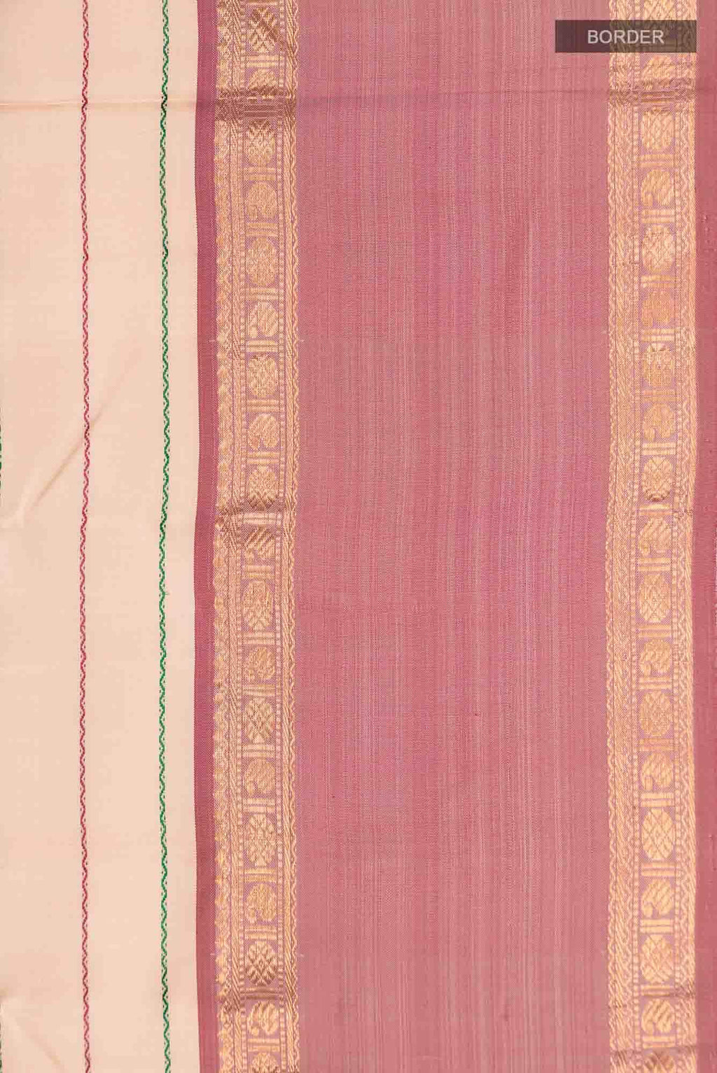 Beige Kanchipuram Silk Saree