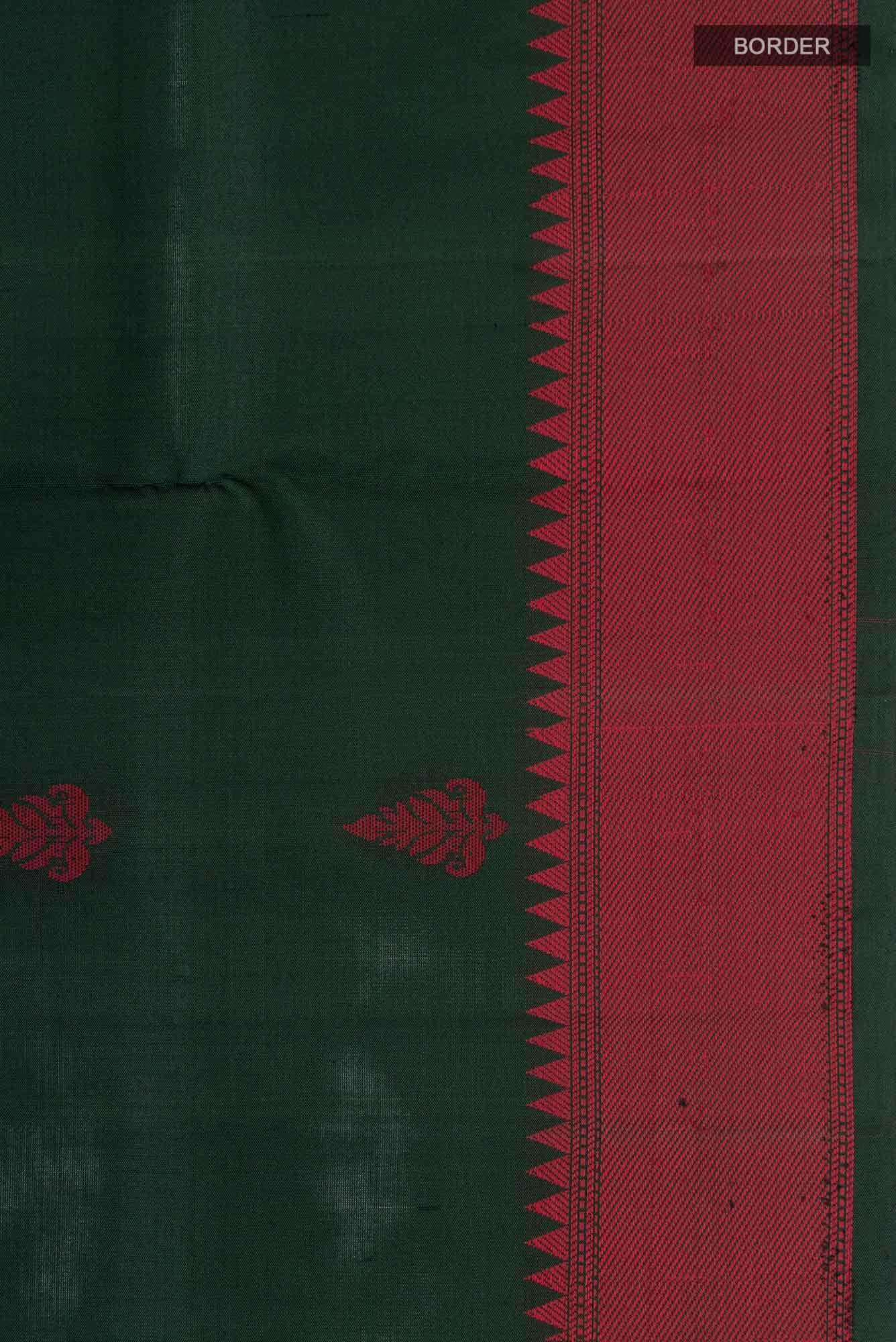 Bottle Green Soft Silk Saree