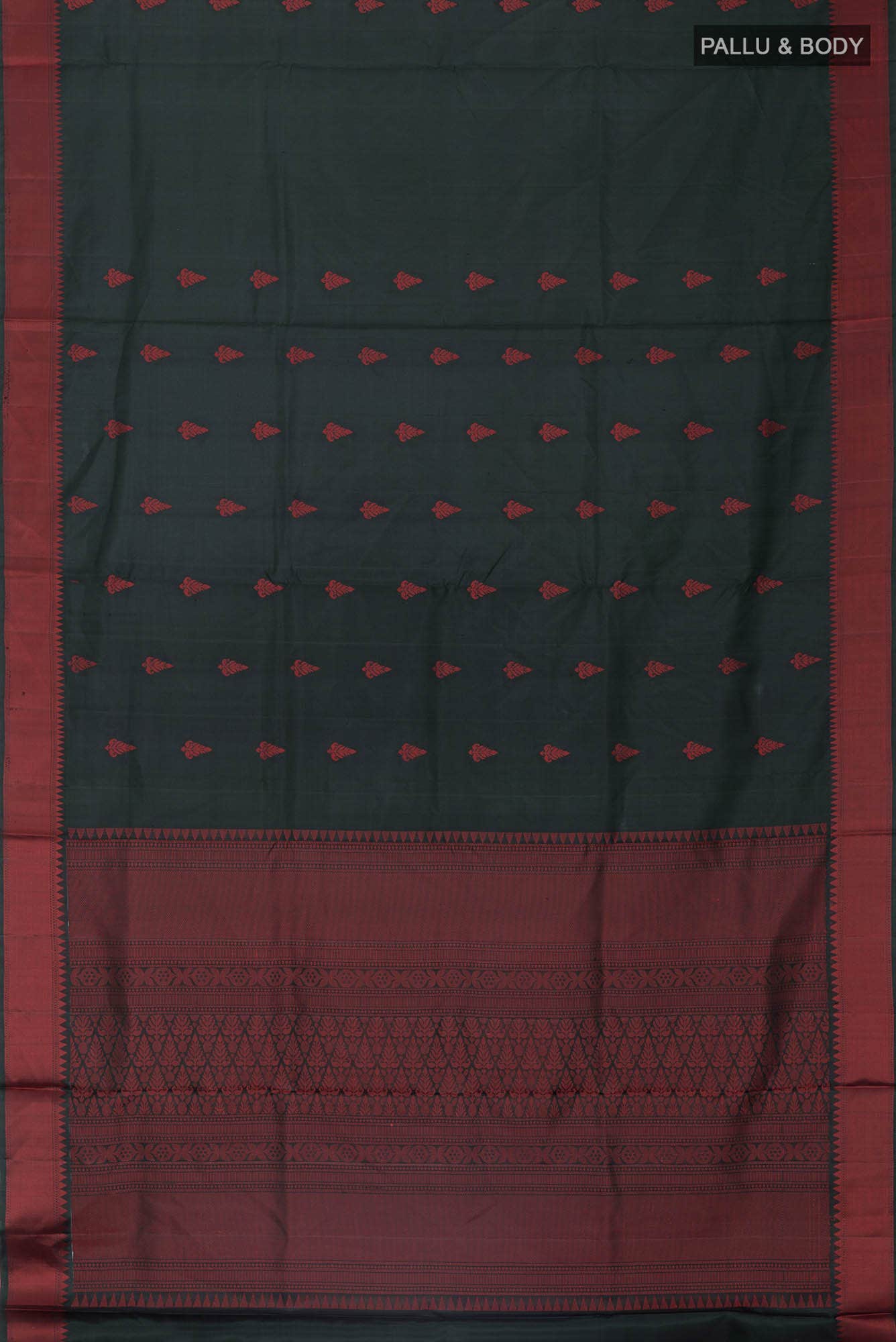 Bottle Green Soft Silk Saree