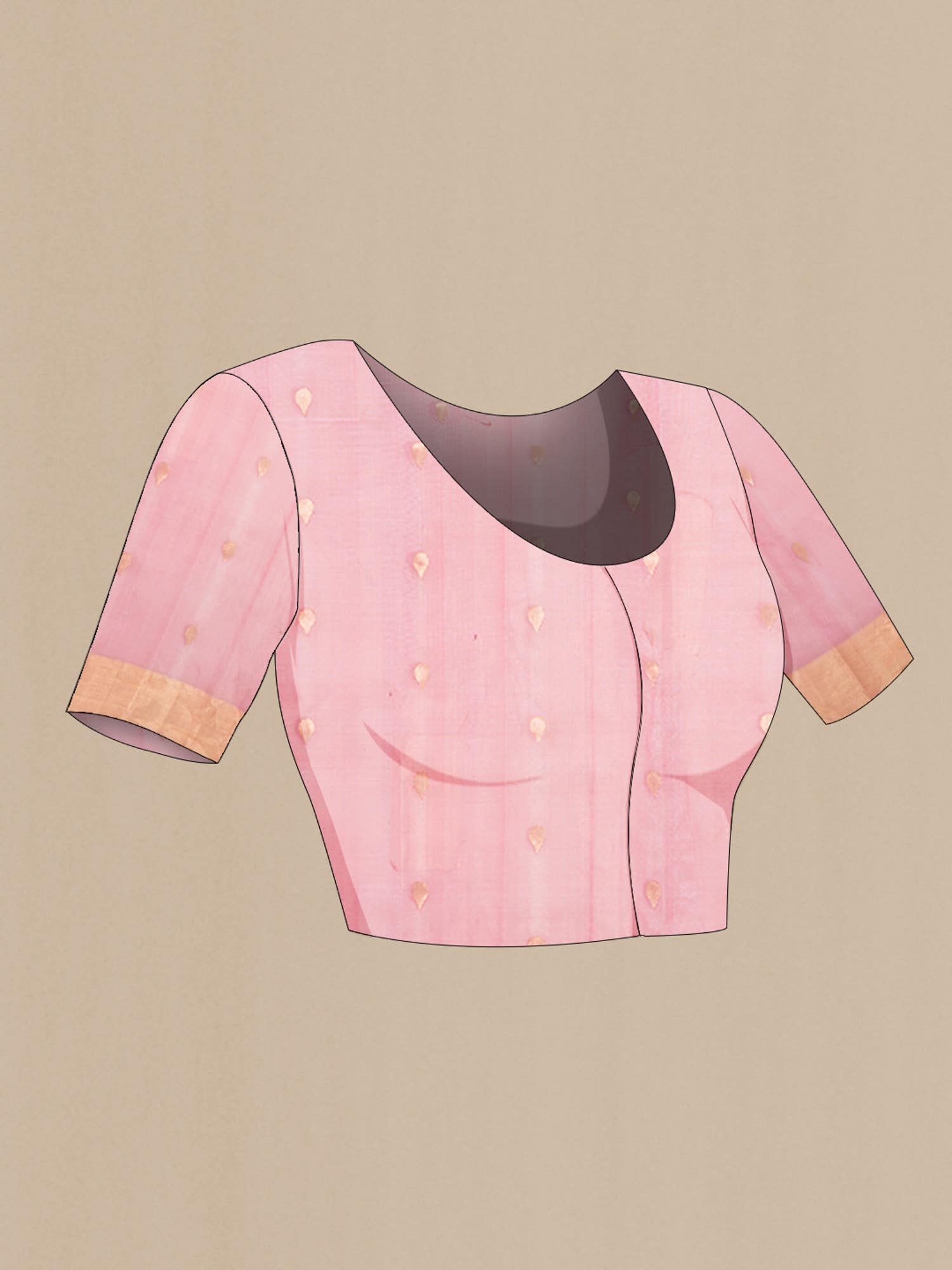 Pink Chanderi Tissue Silk Saree