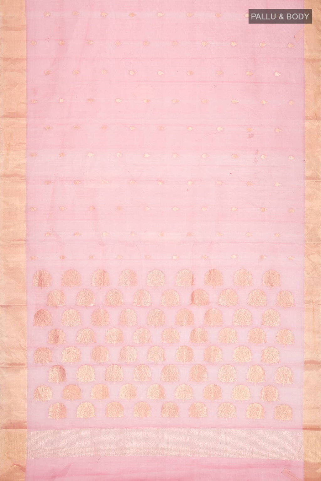Pink Chanderi Tissue Silk Saree