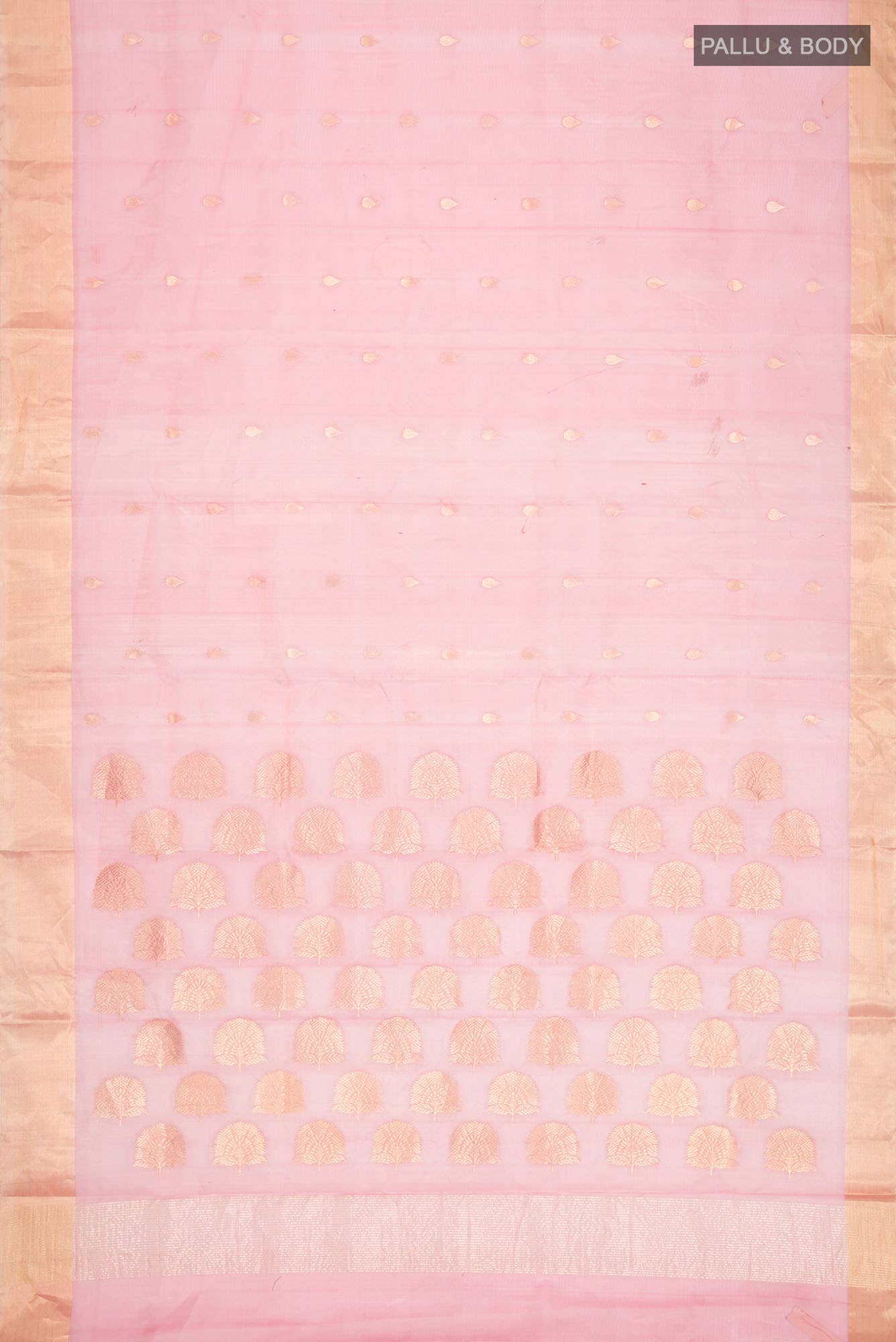 Pink Chanderi Tissue Silk Saree