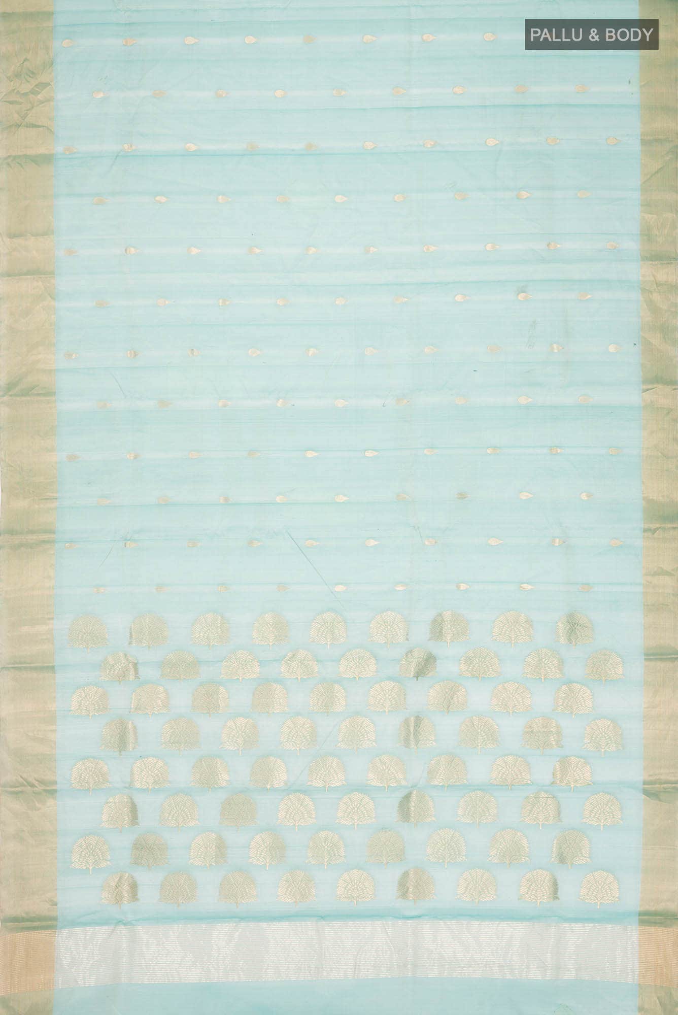 Green Chanderi Tissue Silk Saree