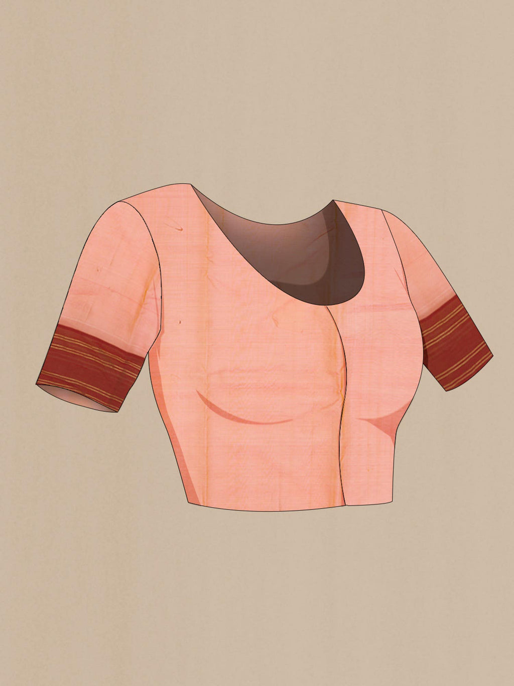 Orange Chanderi Silk Saree