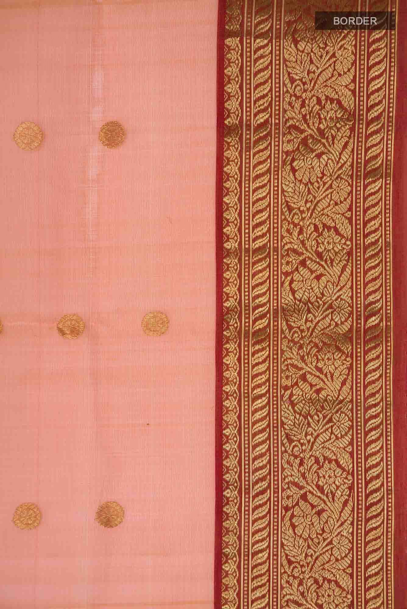 Orange Chanderi Silk Saree