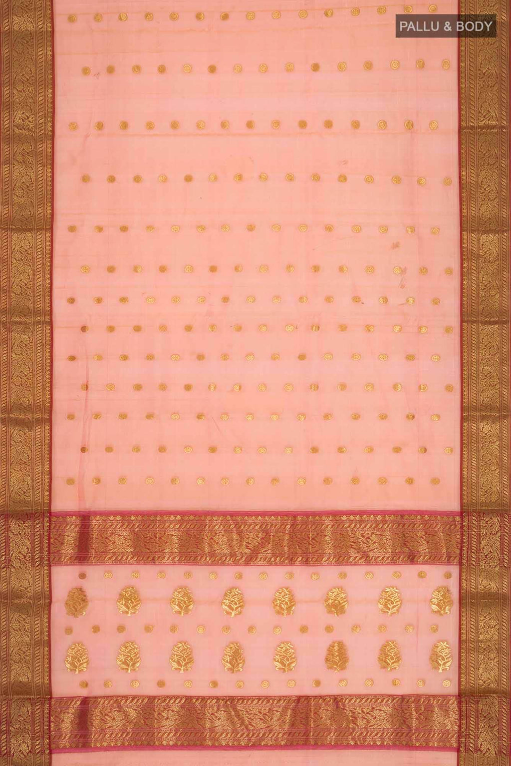 Orange Chanderi Silk Saree