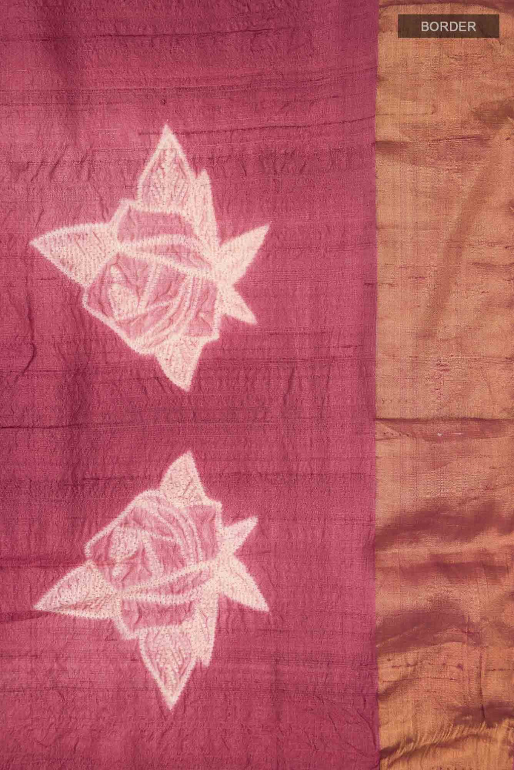 Beige Bhagalpuri Tussar Silk Saree