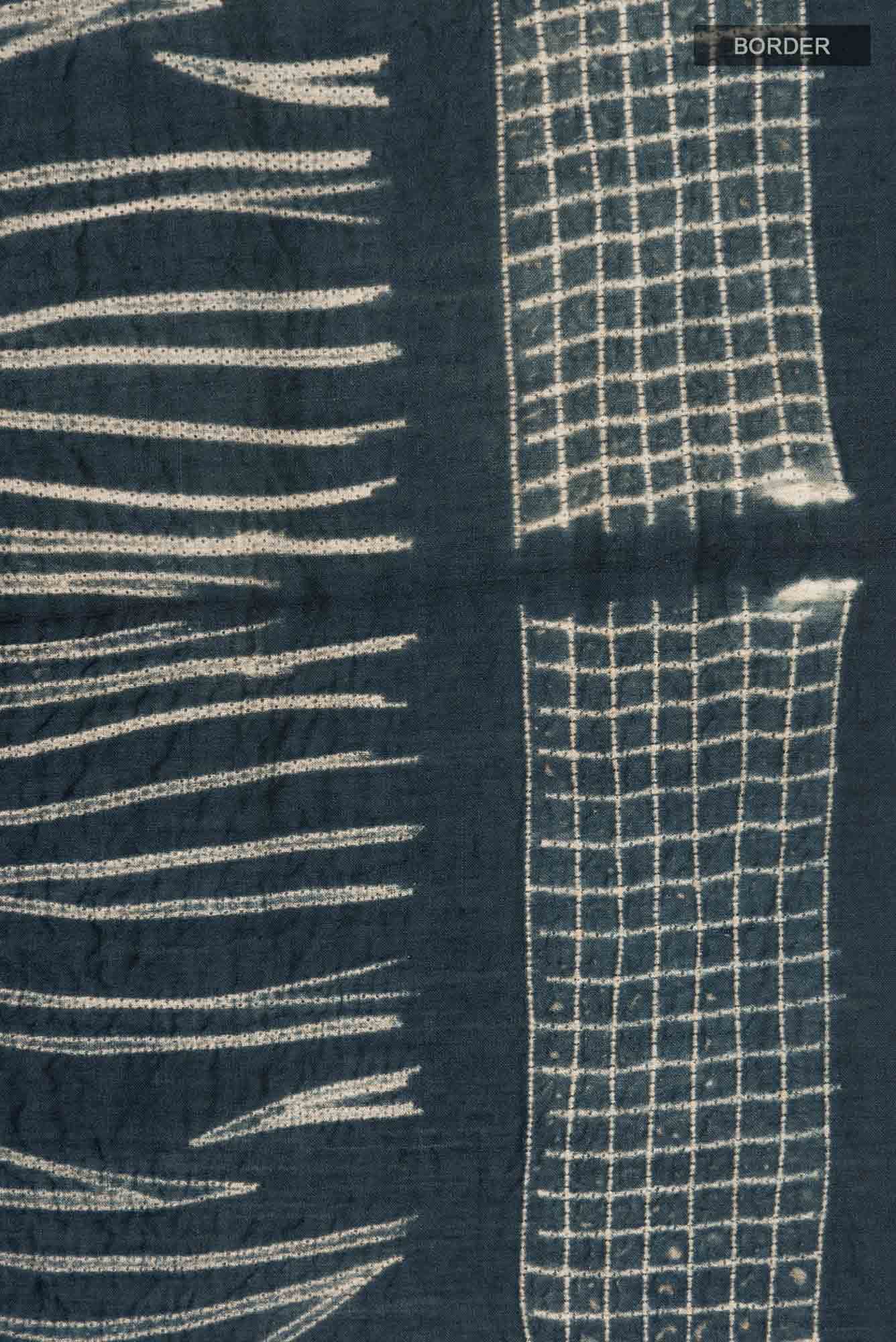 Blue Bhagalpuri Tussar Silk Saree