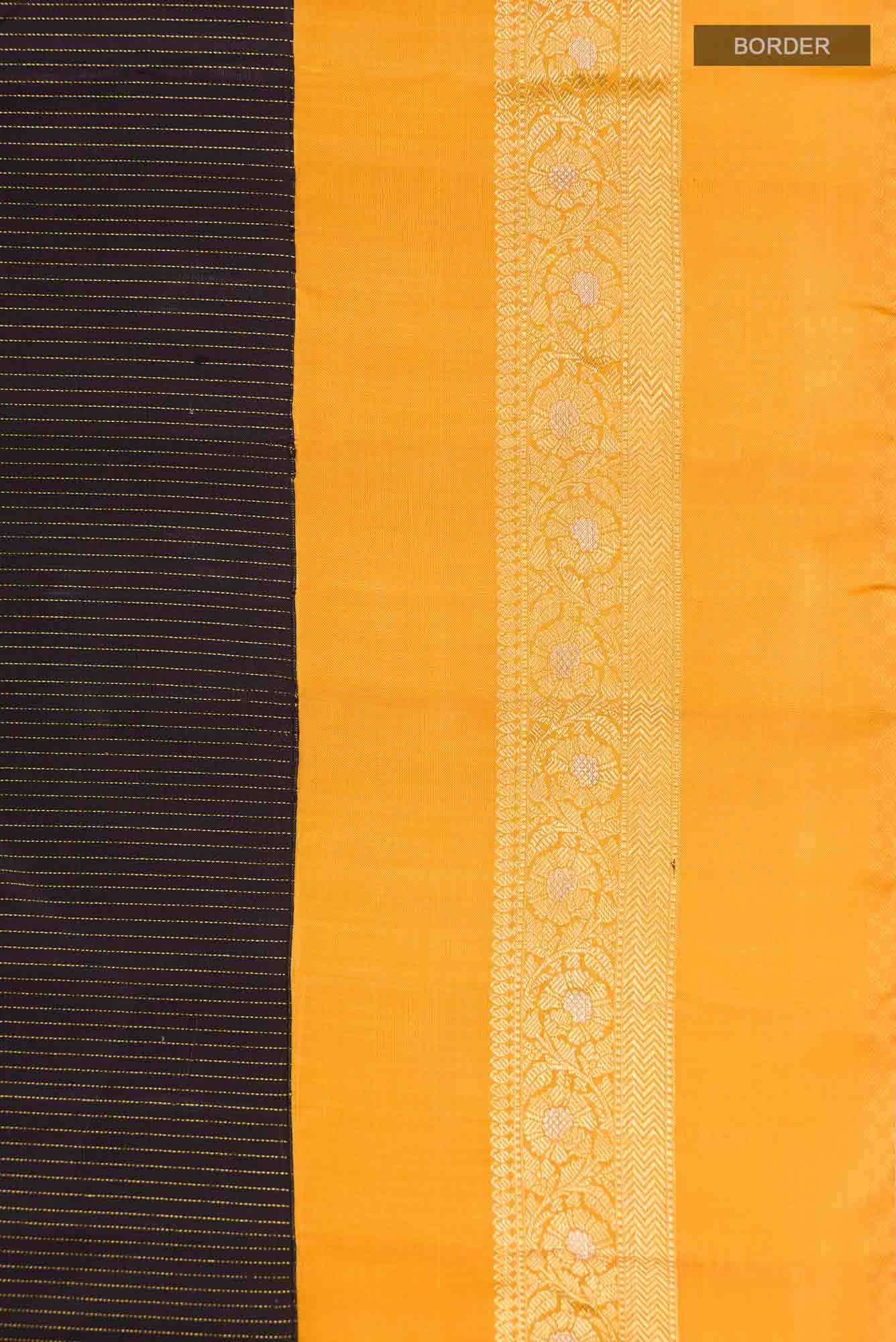 Black Kanchipuram Silk Saree