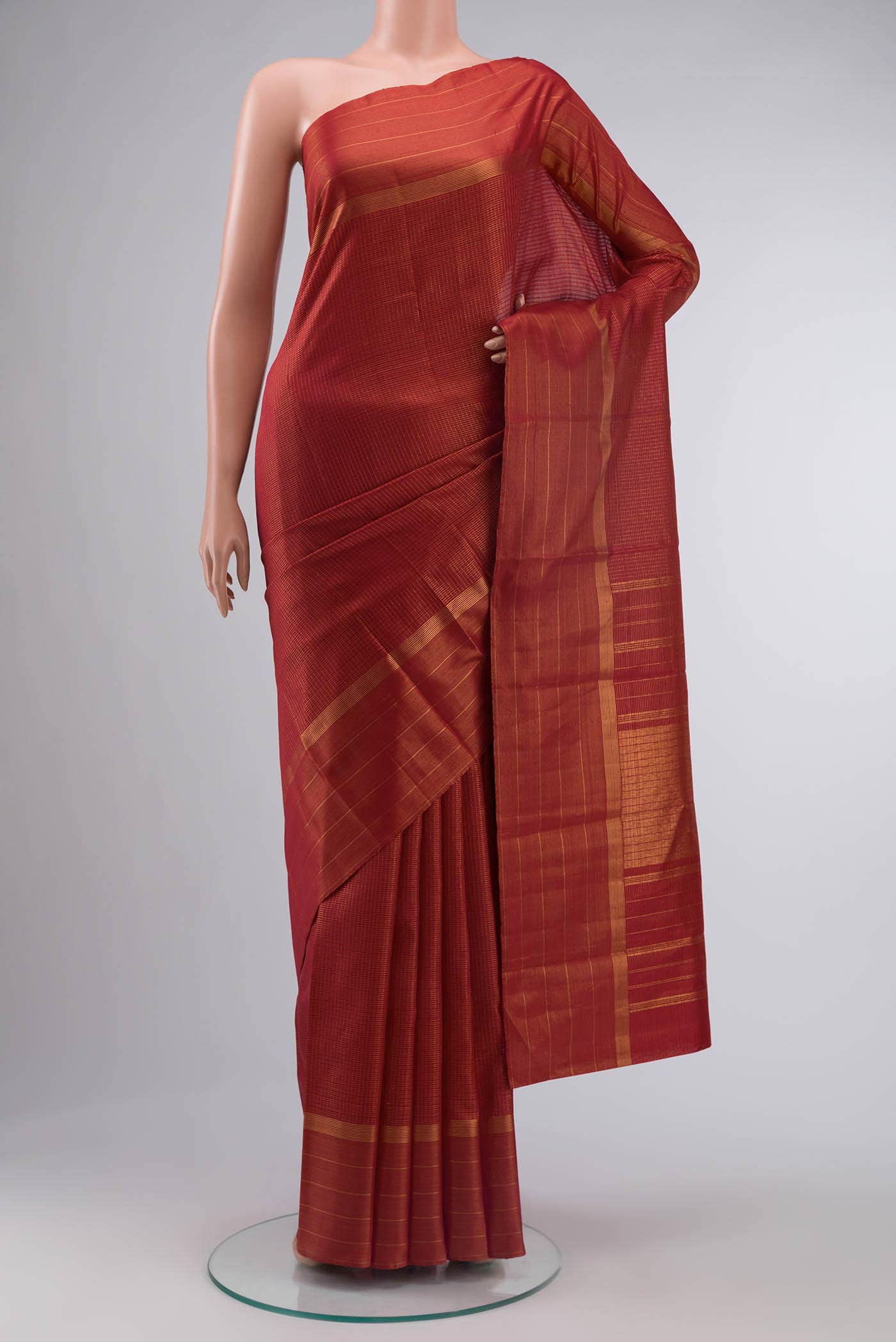 Maroon Kanchipuram Silk Saree