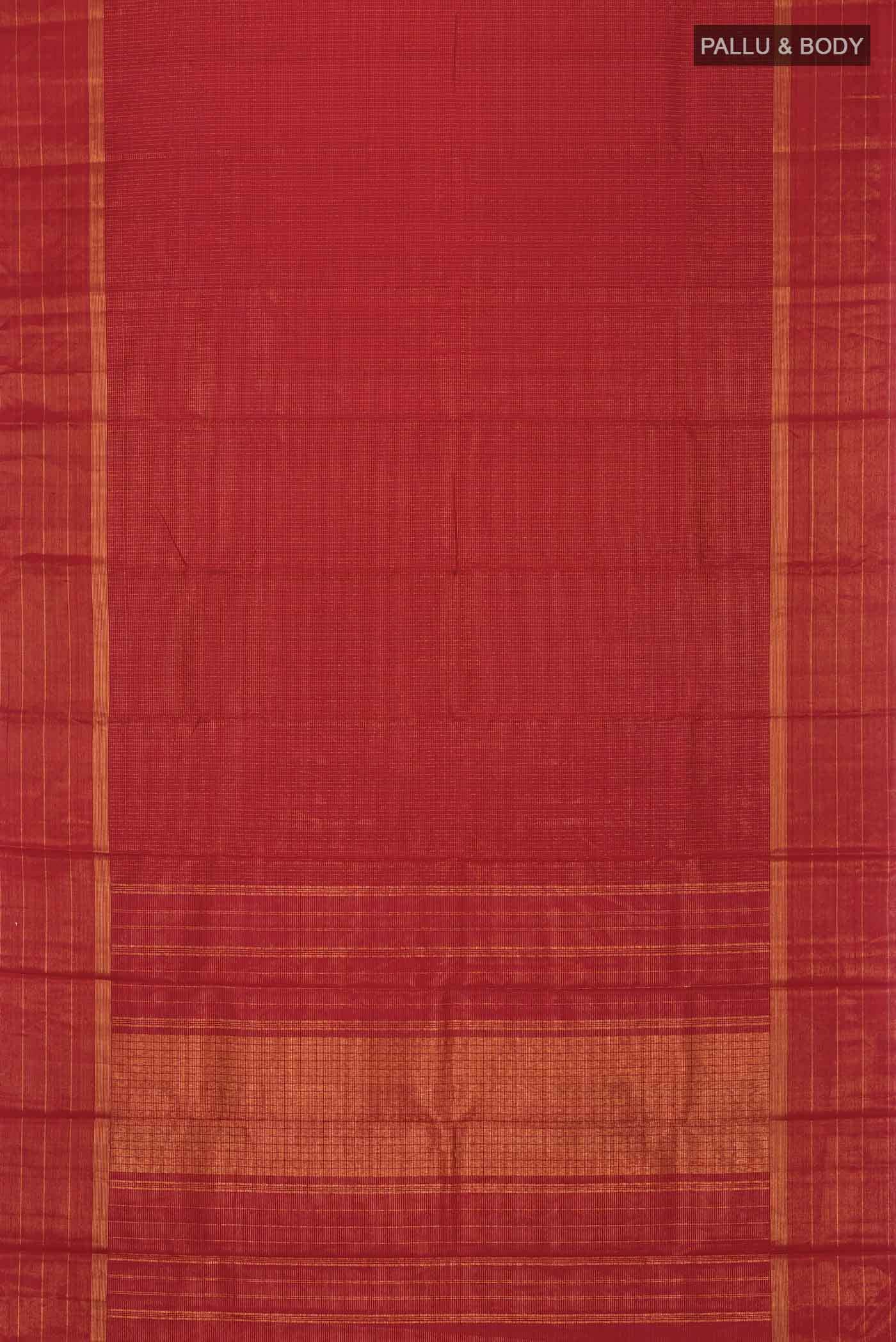 Maroon Kanchipuram Silk Saree