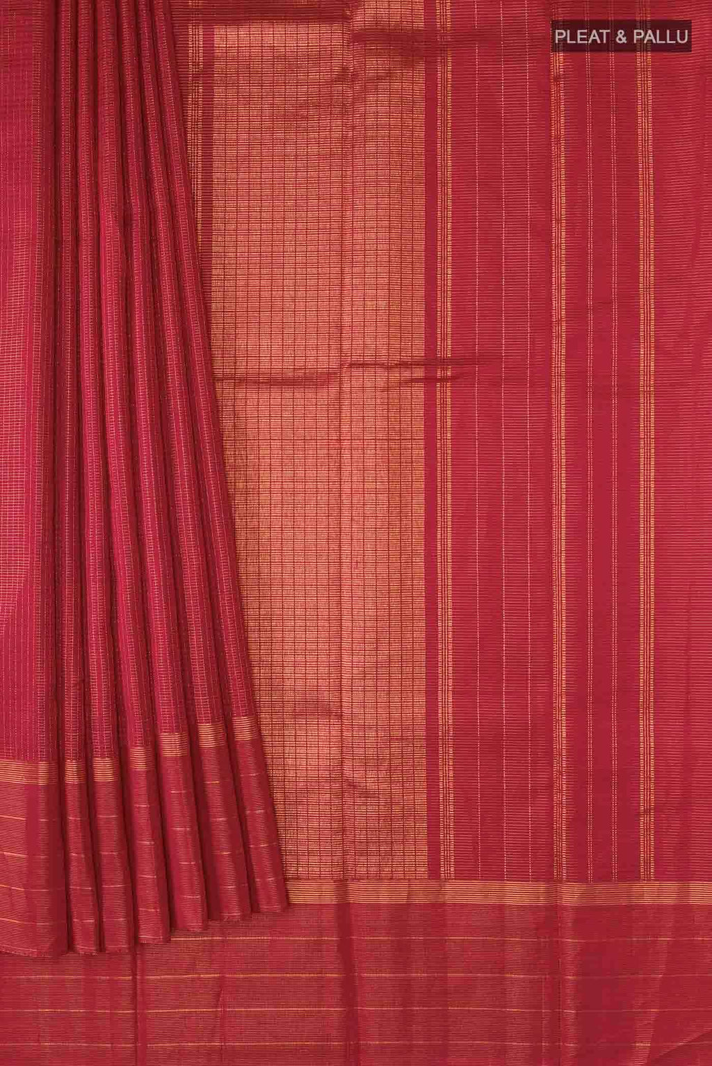 Maroon Kanchipuram Silk Saree