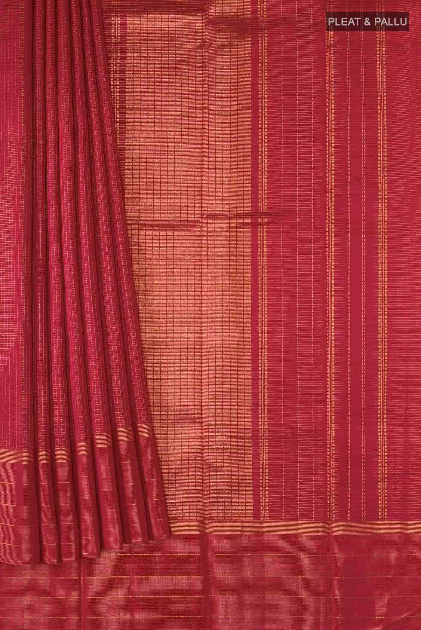 Maroon Kanchipuram Silk Saree