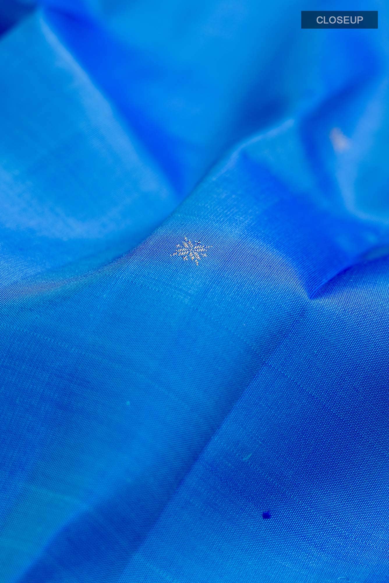 Pure Silk Pure Zari Blue Kanchipuram Saree