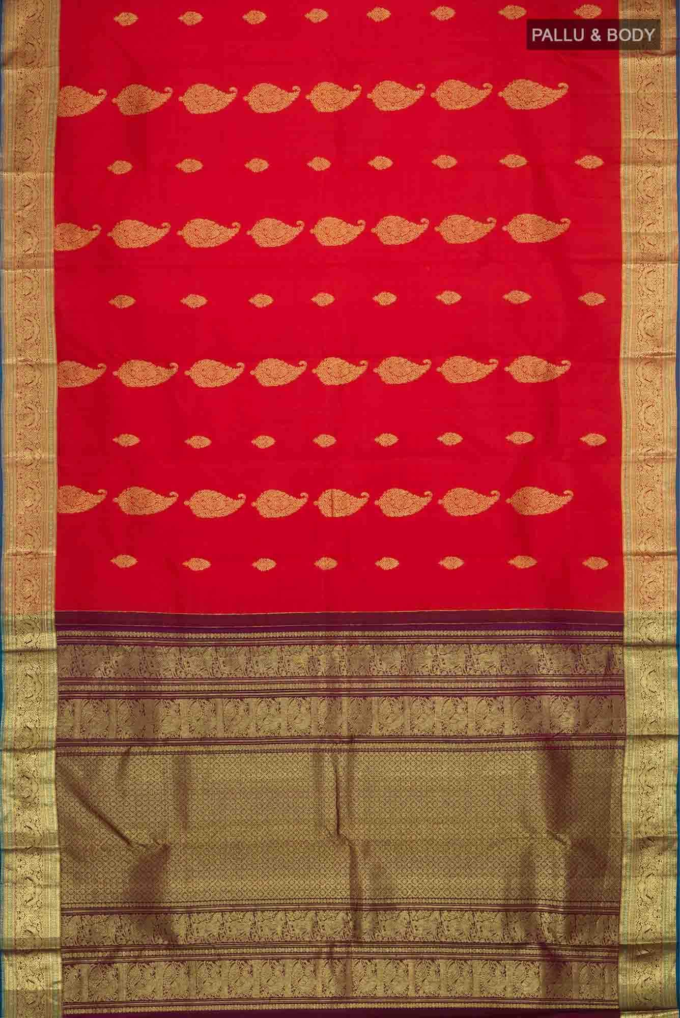 Red Kanchipuram Silk Saree