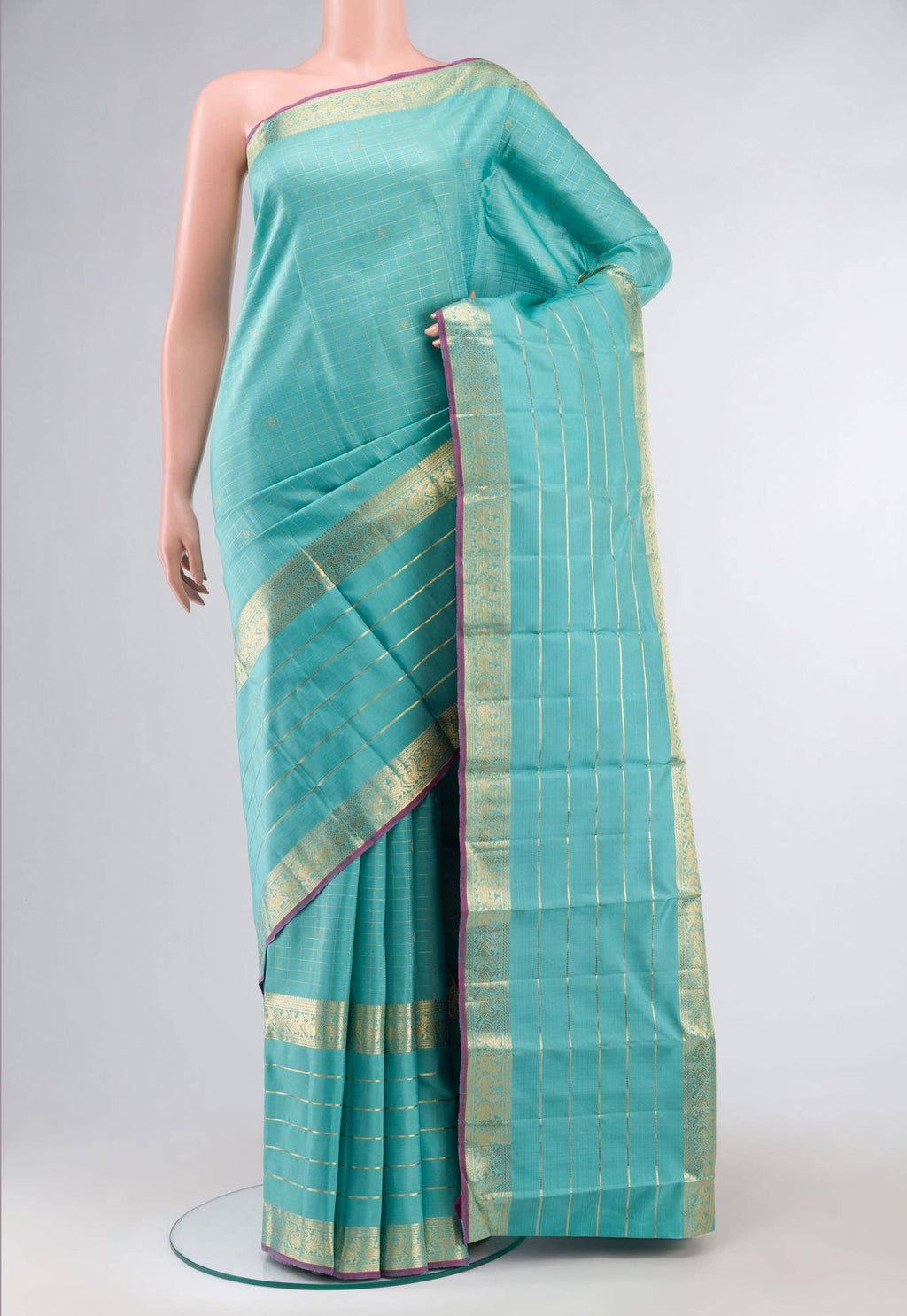 Blue Kanchipuram Silk Saree