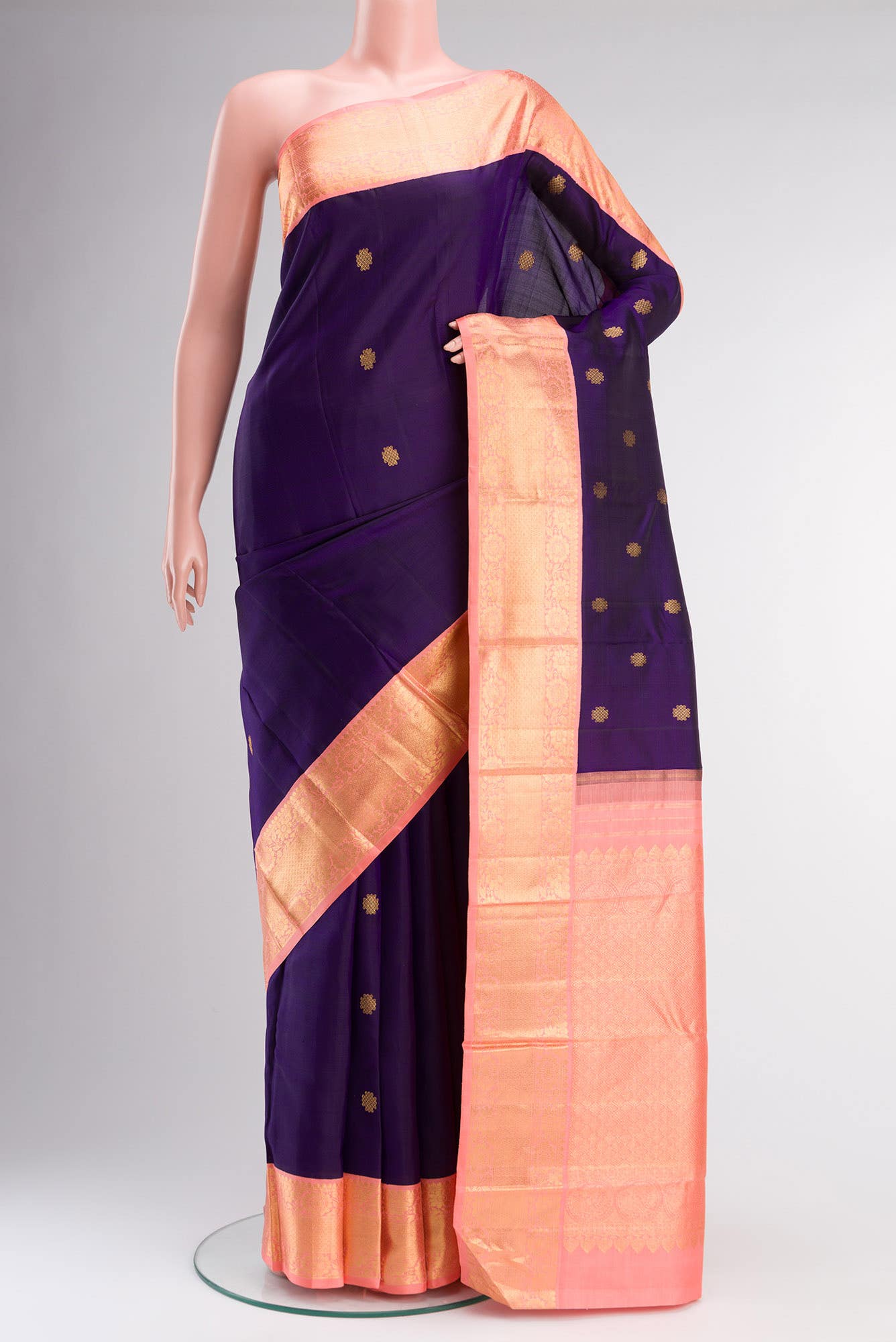 Blue Kanchipuram Silk Saree