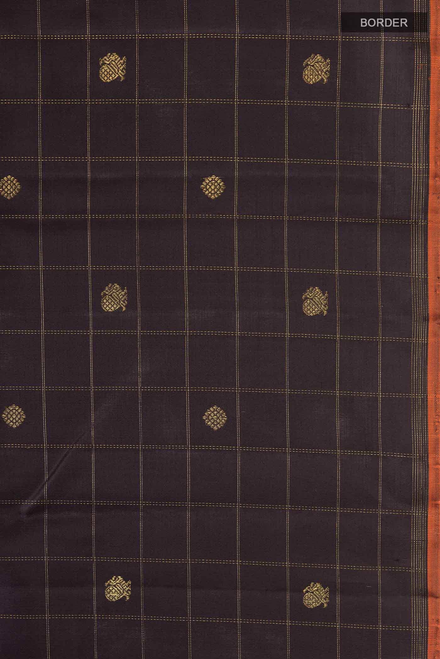Brown Kanchipuram Silk Saree