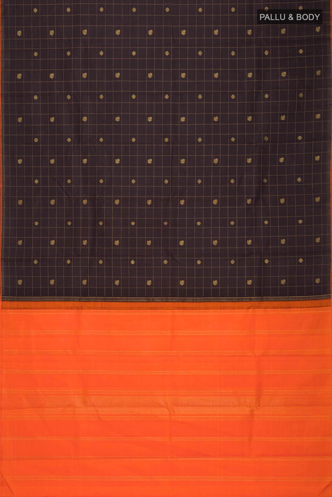 Brown Kanchipuram Silk Saree