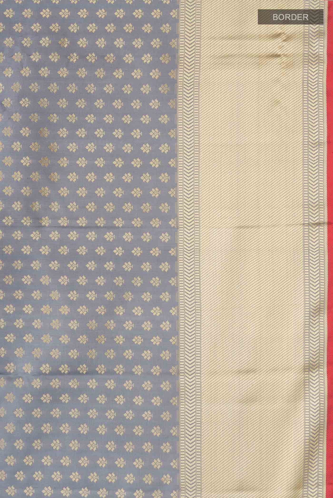 Grey Kanchipuram Silk Saree