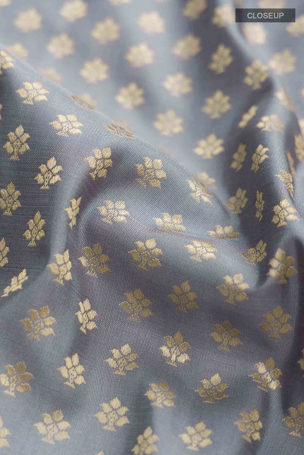 Grey Kanchipuram Silk Saree
